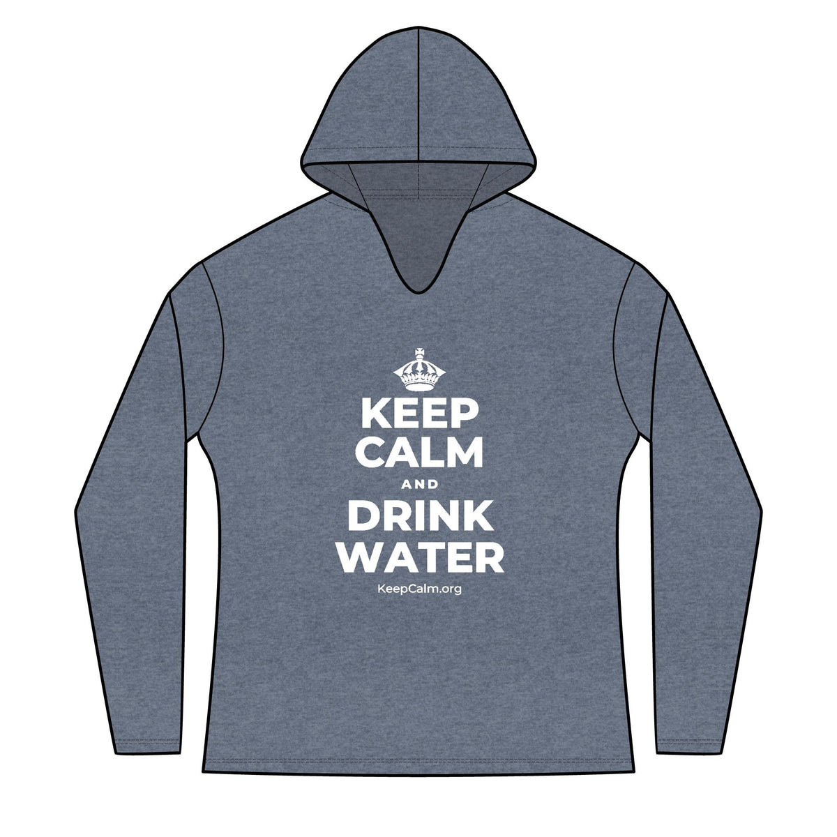 KEEP CALM AND DRINK WATER Women's Long Sleeve Hoodie