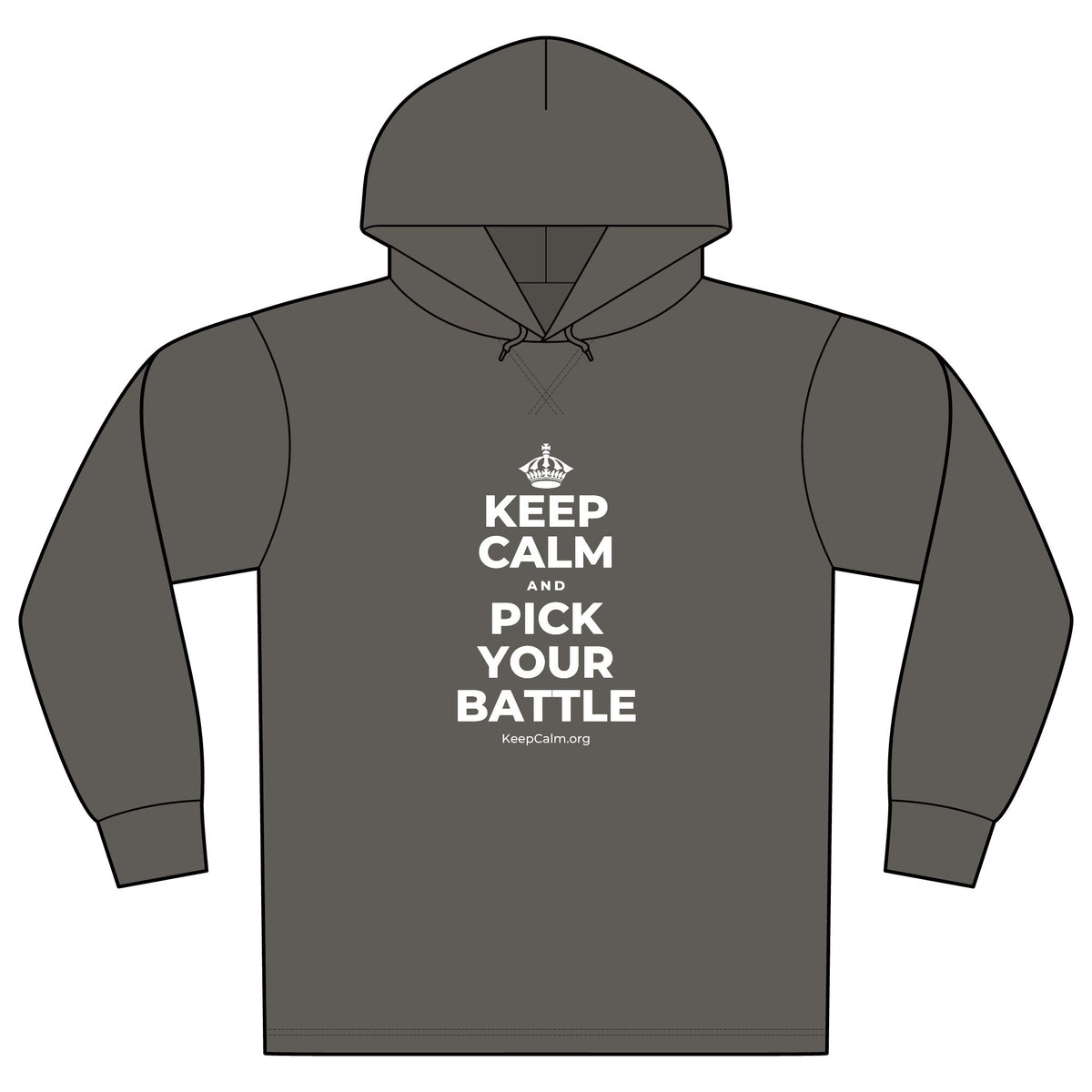KEEP CALM AND PICK YOUR BATTLE Organic Hoodie Tee