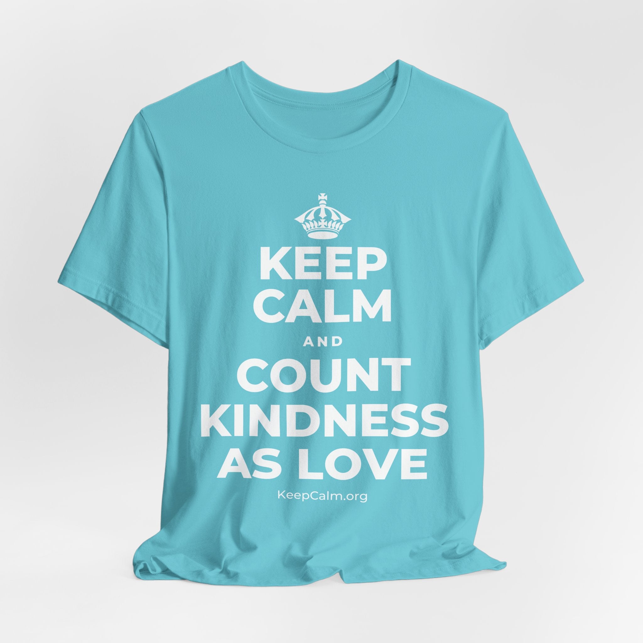 KEEP CALM AND COUNT KINDNESS AS LOVE T-Shirt (Soft Cream–Heather Mauve)