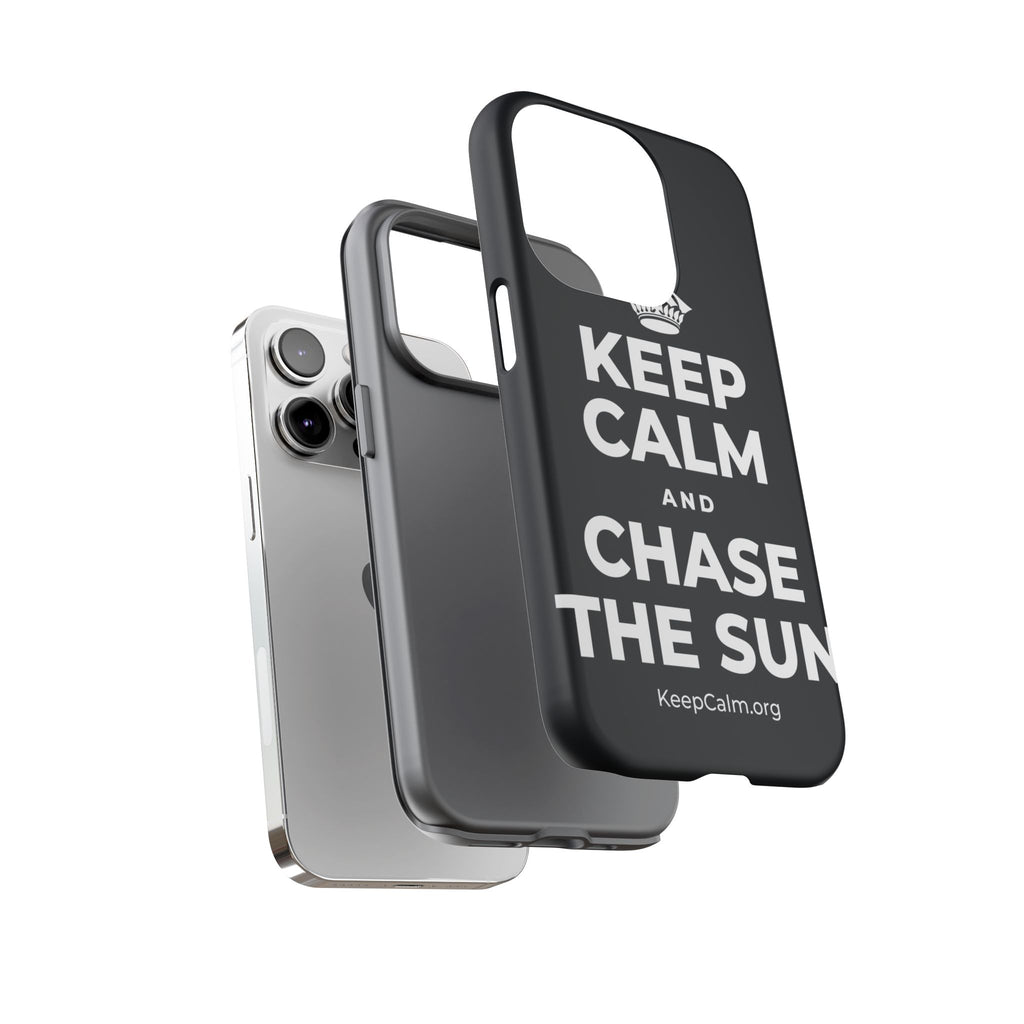 KEEP CALM AND CHASE THE SUN Phone Case (Dark)