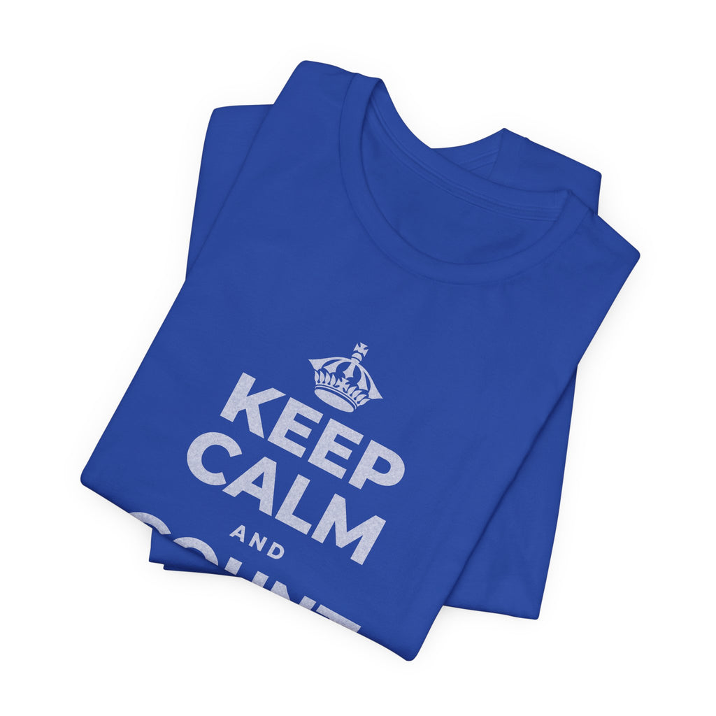 KEEP CALM AND COUNT YOUR WINS T-Shirt (Soft Cream–Heather Mauve)