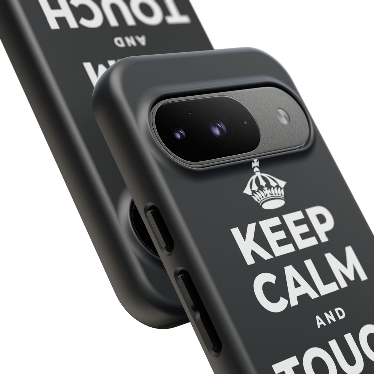 KEEP CALM AND TOUCH SOME GRASS Phone Case (Dark)