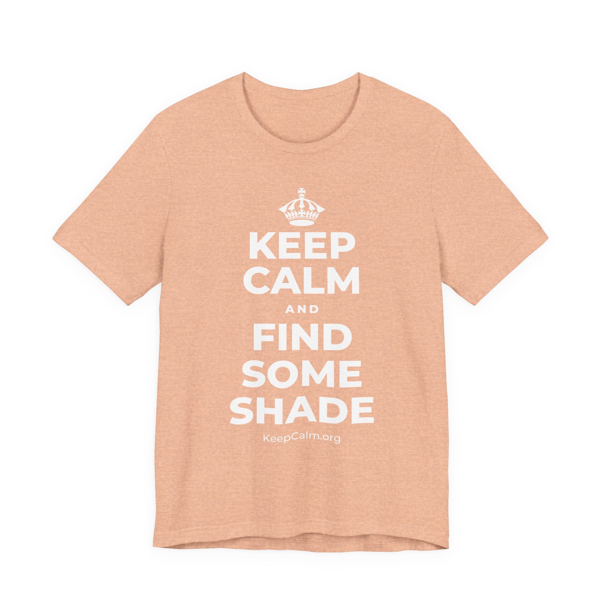 KEEP CALM AND FIND SOME SHADE T-Shirt (Soft Cream–Heather Mauve)