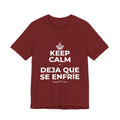 KEEP CALM Y DEJA QUE SE ENFRÍE T-Shirt (Baby Blue–Silver)