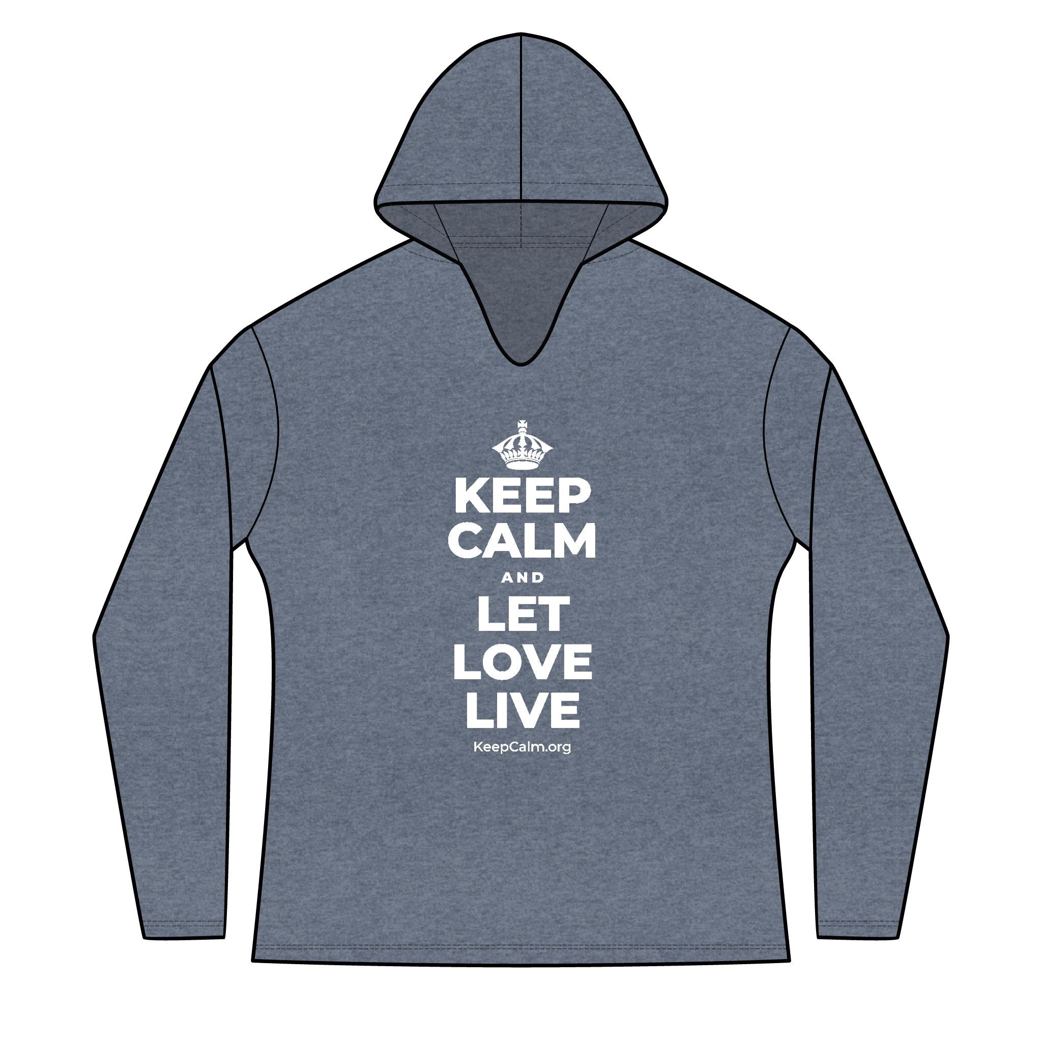 KEEP CALM AND LET LOVE LIVE Women's Long Sleeve Hoodie