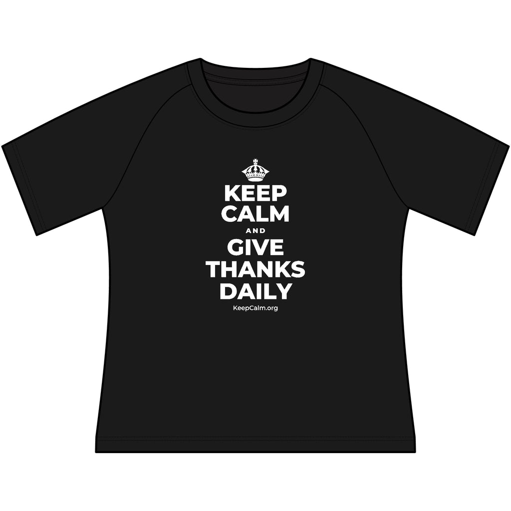 KEEP CALM AND GIVE THANKS DAILY Women's Raglan Tee