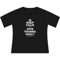 KEEP CALM AND GIVE THANKS DAILY Women's Raglan Tee