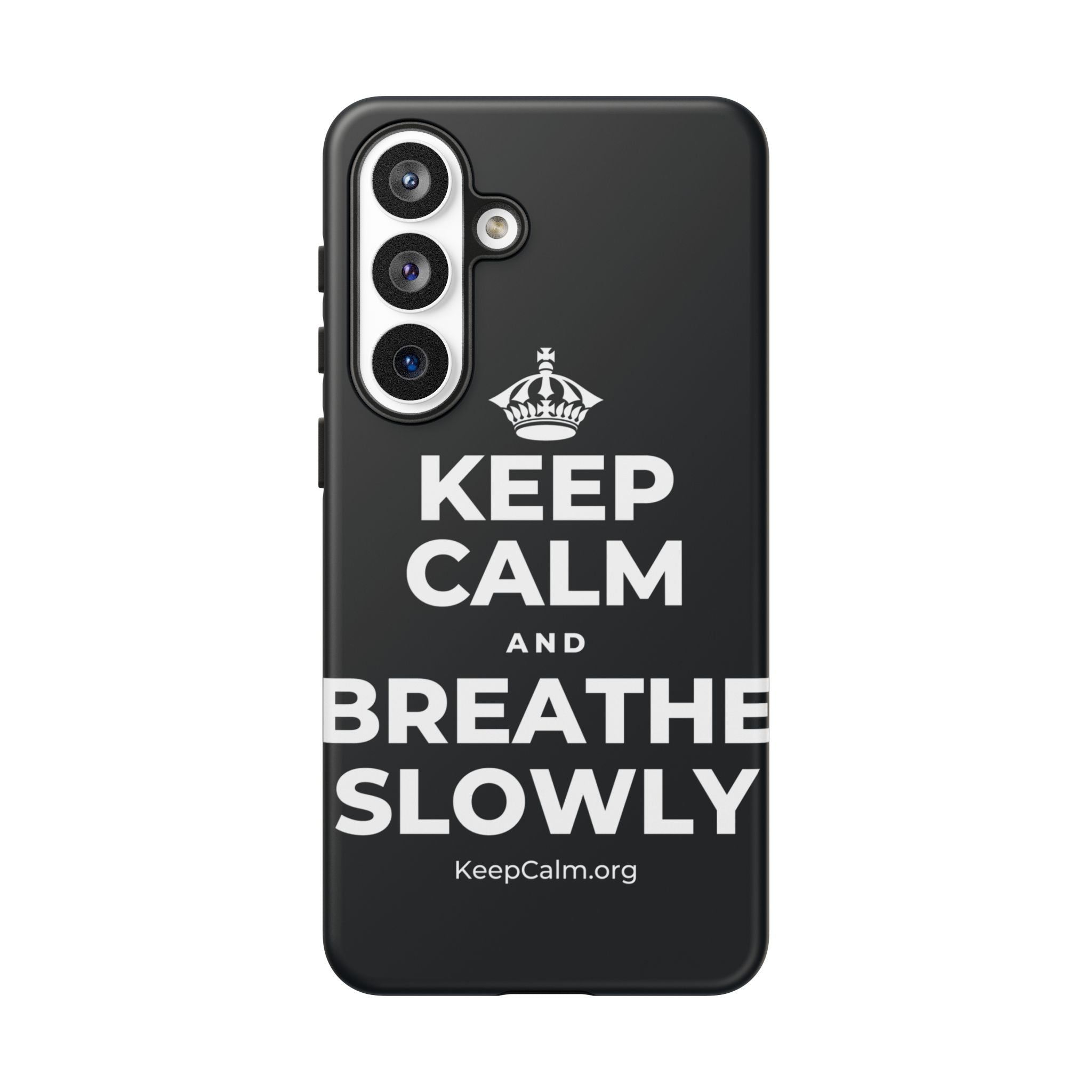 KEEP CALM AND BREATHE SLOWLY Phone Case (Dark)
