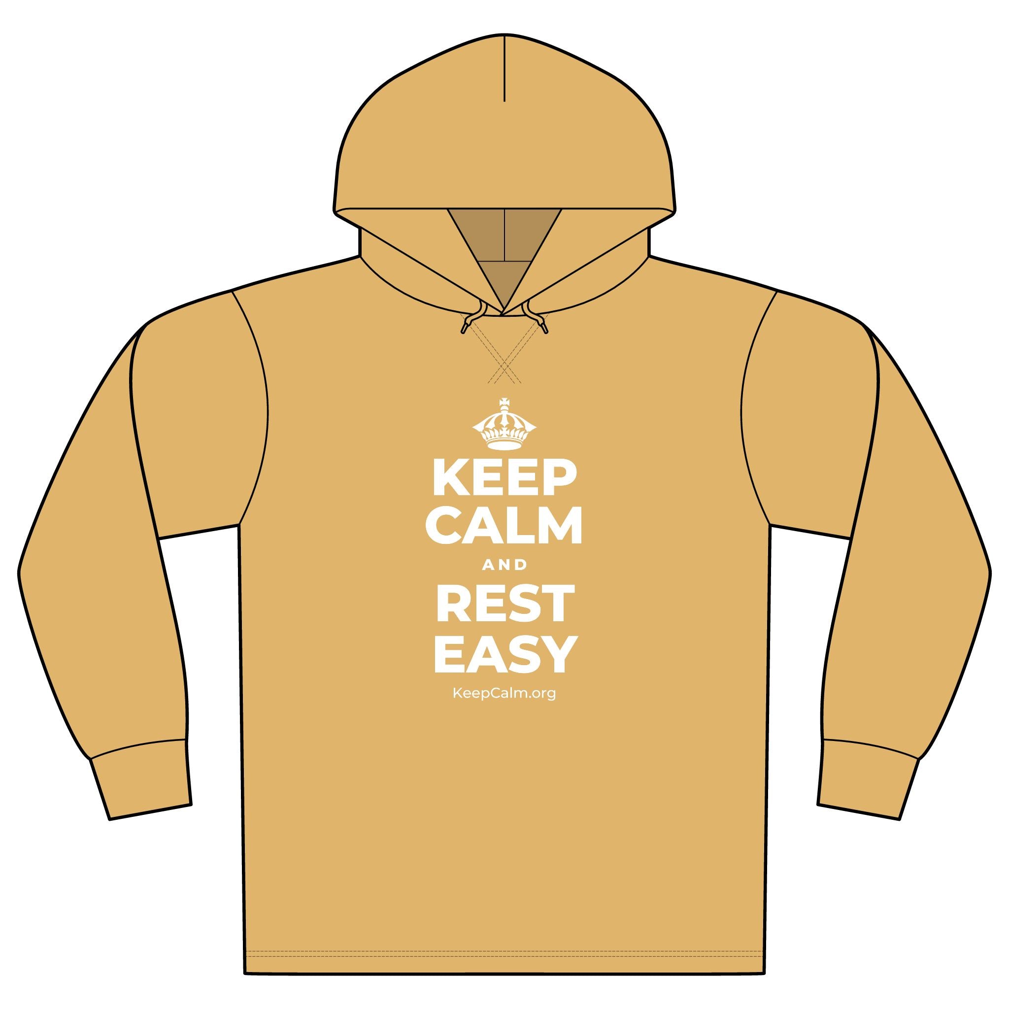 KEEP CALM AND REST EASY Organic Hoodie Tee