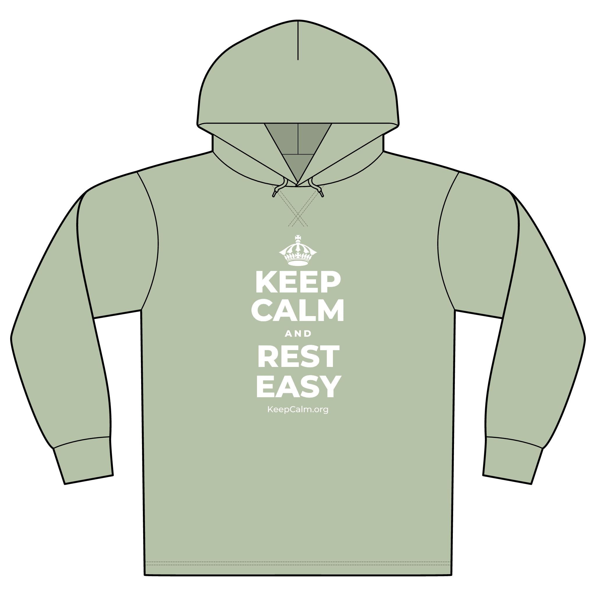 KEEP CALM AND REST EASY Organic Hoodie Tee