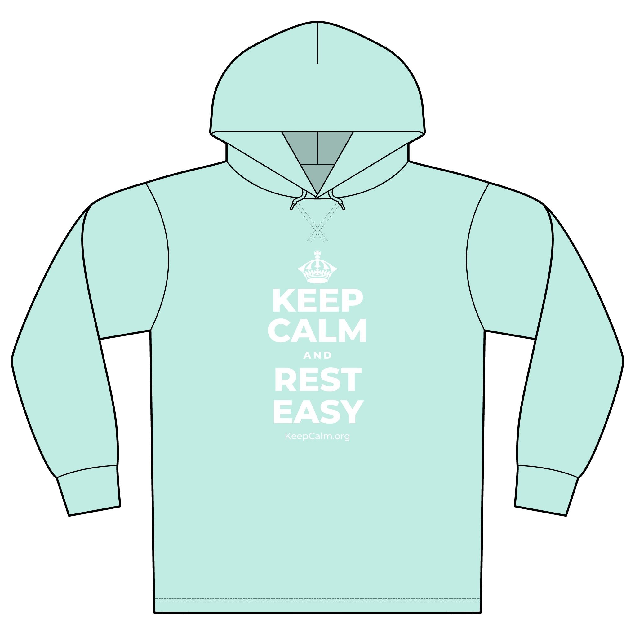KEEP CALM AND REST EASY Organic Hoodie Tee