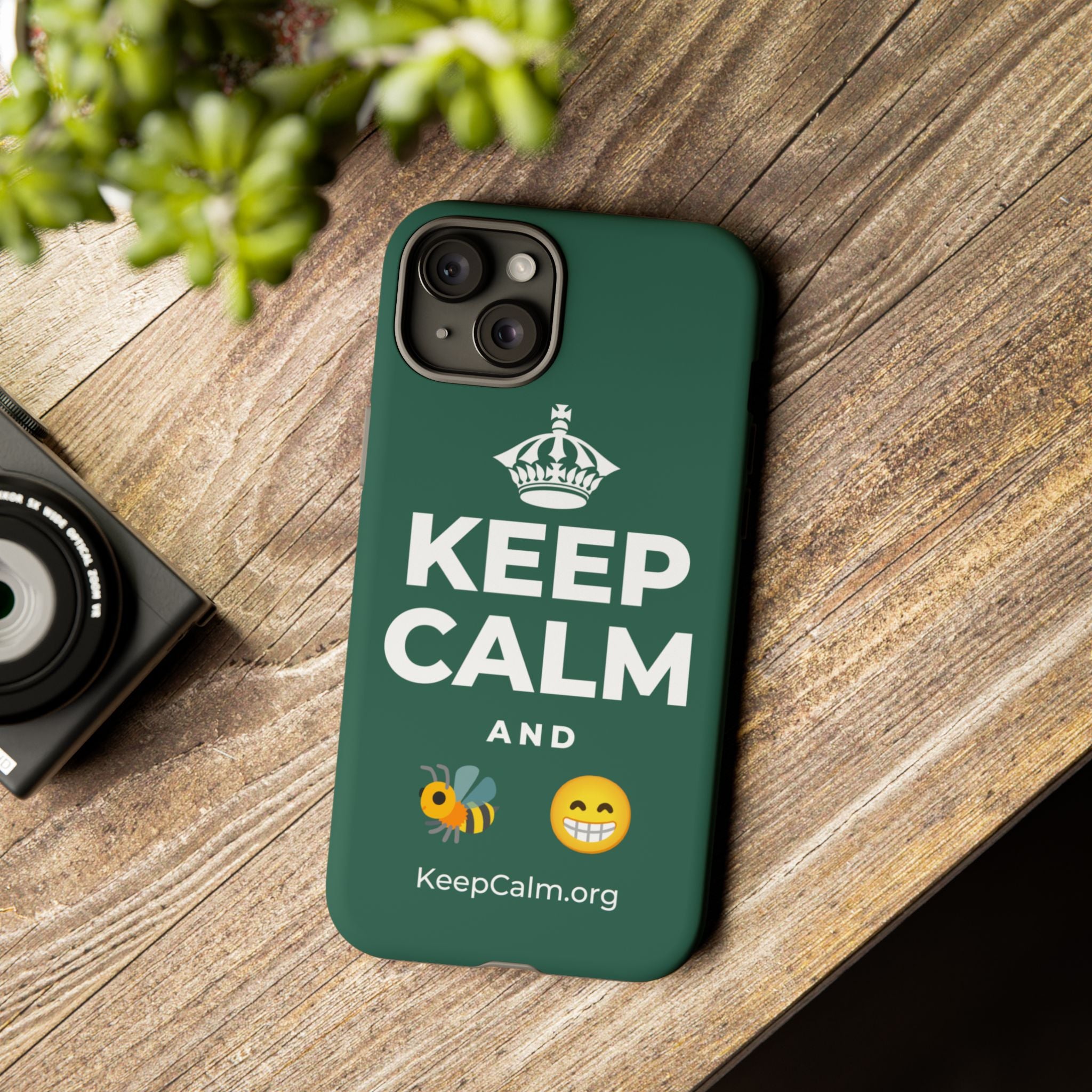 KEEP CALM AND BEE HAPPY Phone Case