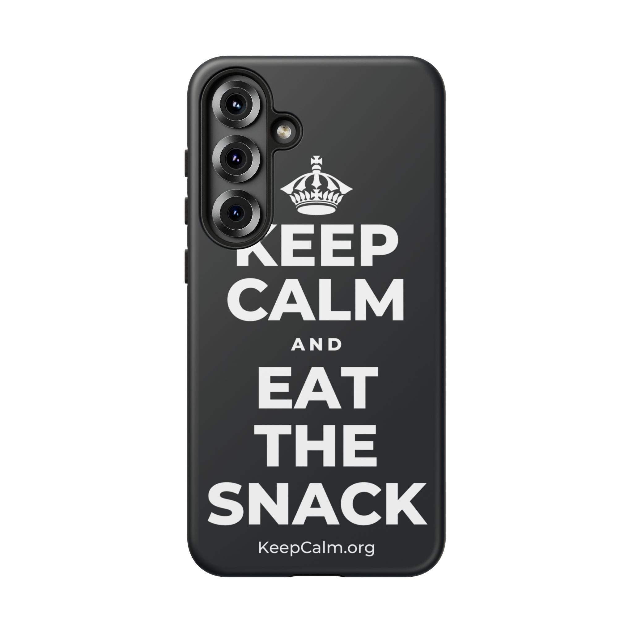 KEEP CALM AND EAT THE SNACK Phone Case (Dark)