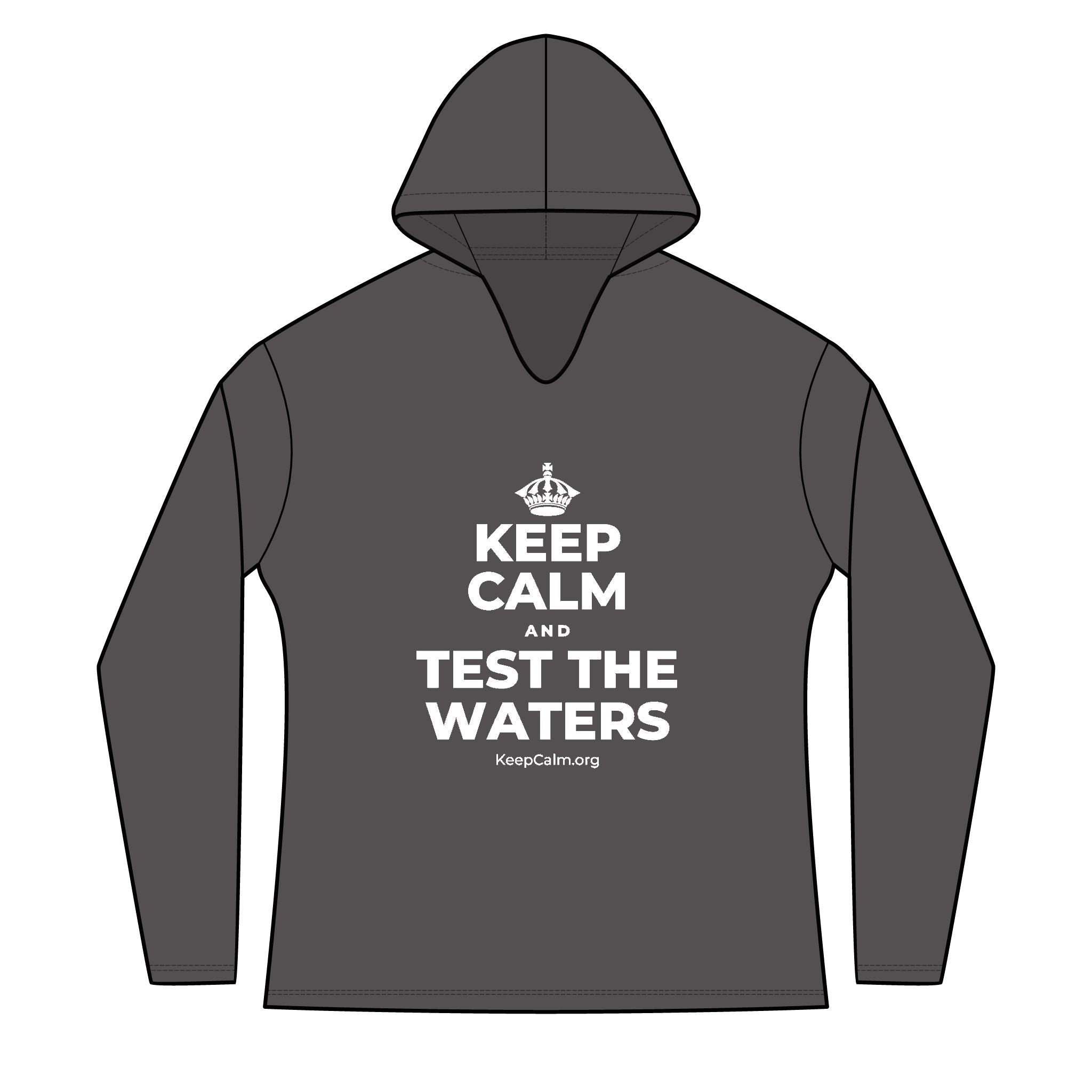 KEEP CALM AND TEST THE WATERS Women's Long Sleeve Hoodie