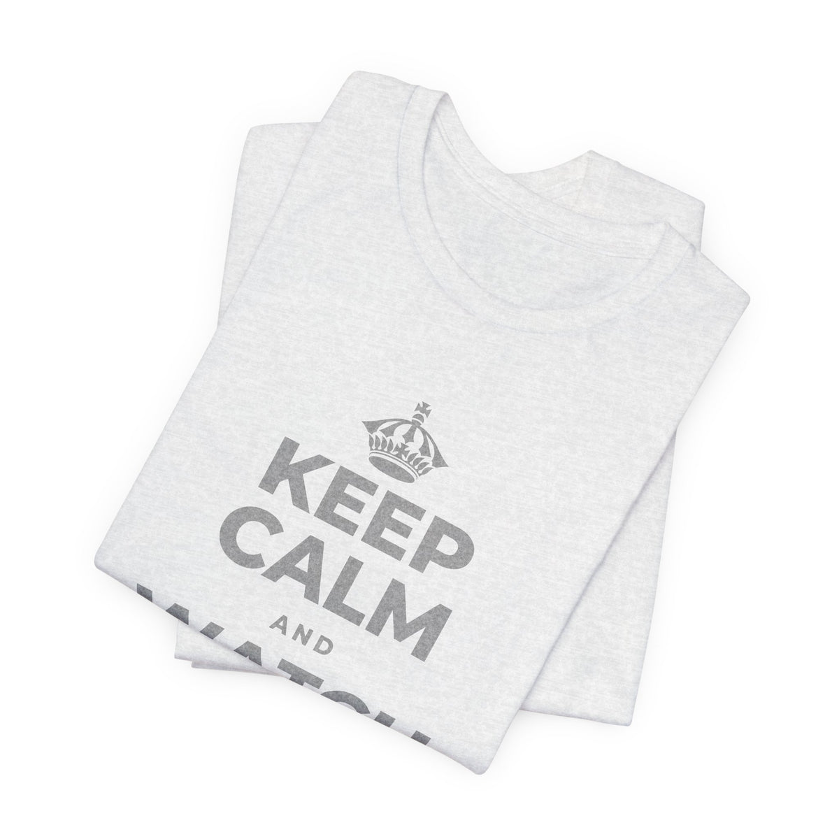KEEP CALM AND WATCH THE CLOUDS T-Shirt (Soft Cream–Heather Mauve)
