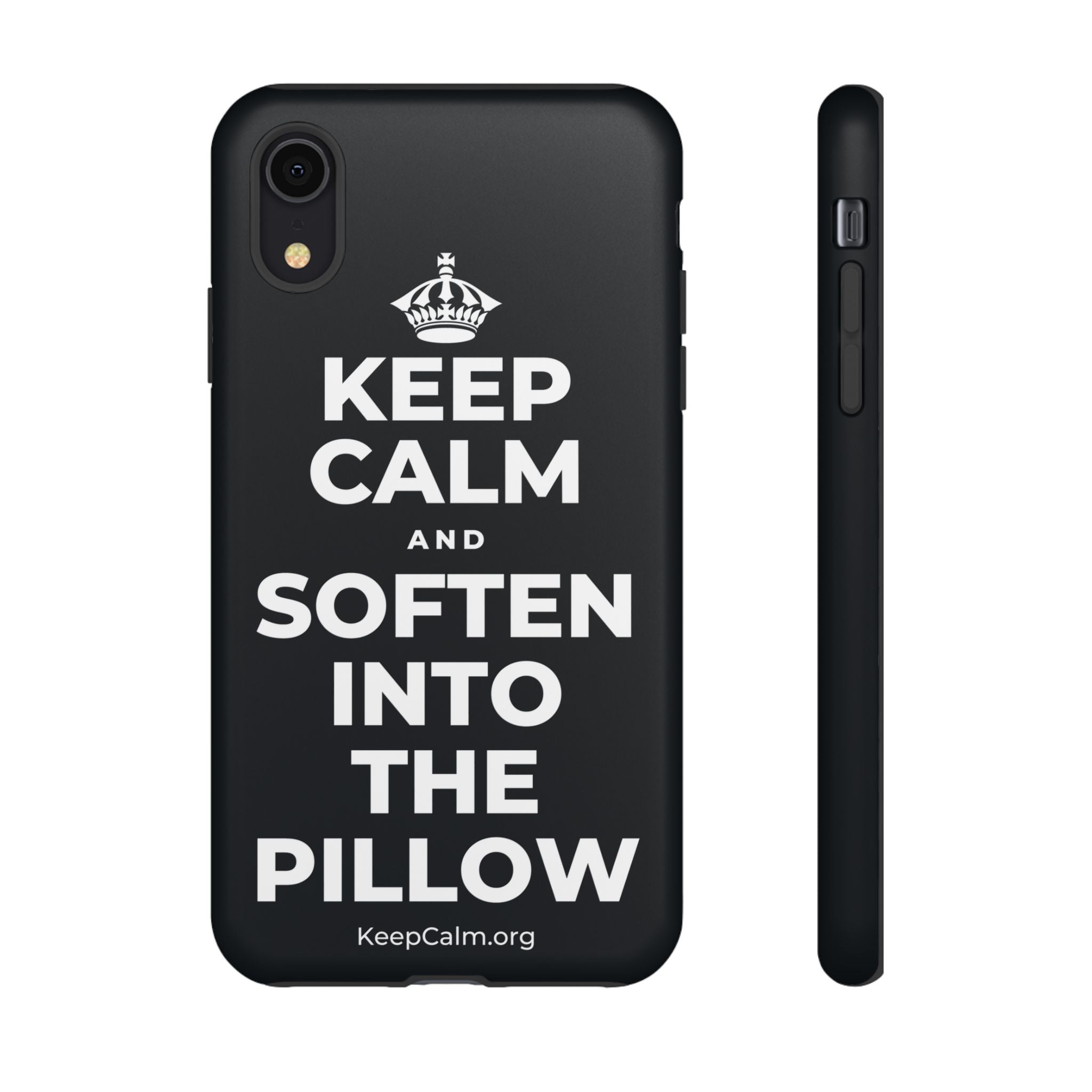 KEEP CALM AND SOFTEN INTO THE PILLOW Phone Case (Dark)