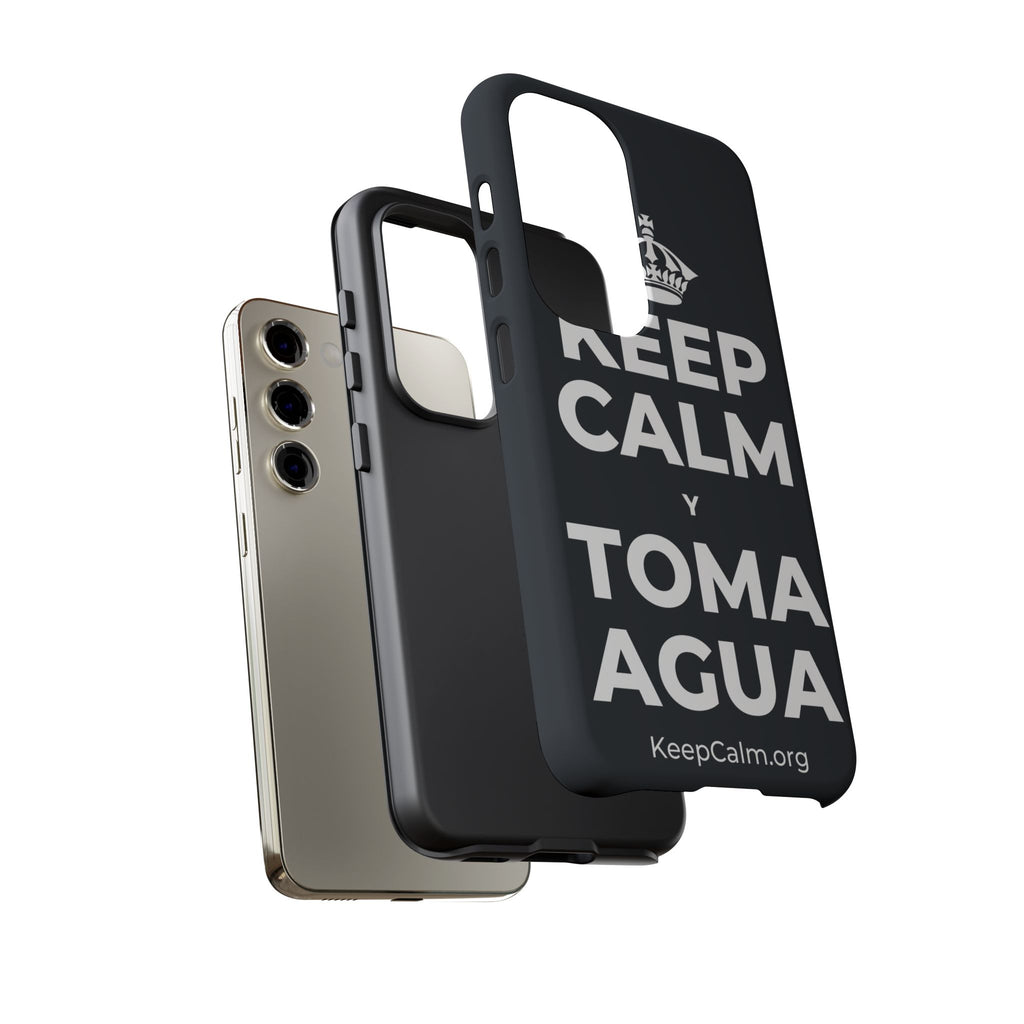 KEEP CALM Y TOMA AGUA Phone Case (Dark)