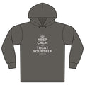 KEEP CALM AND TREAT YOURSELF Organic Hoodie Tee