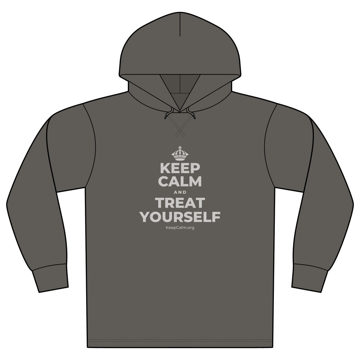 KEEP CALM AND TREAT YOURSELF Organic Hoodie Tee