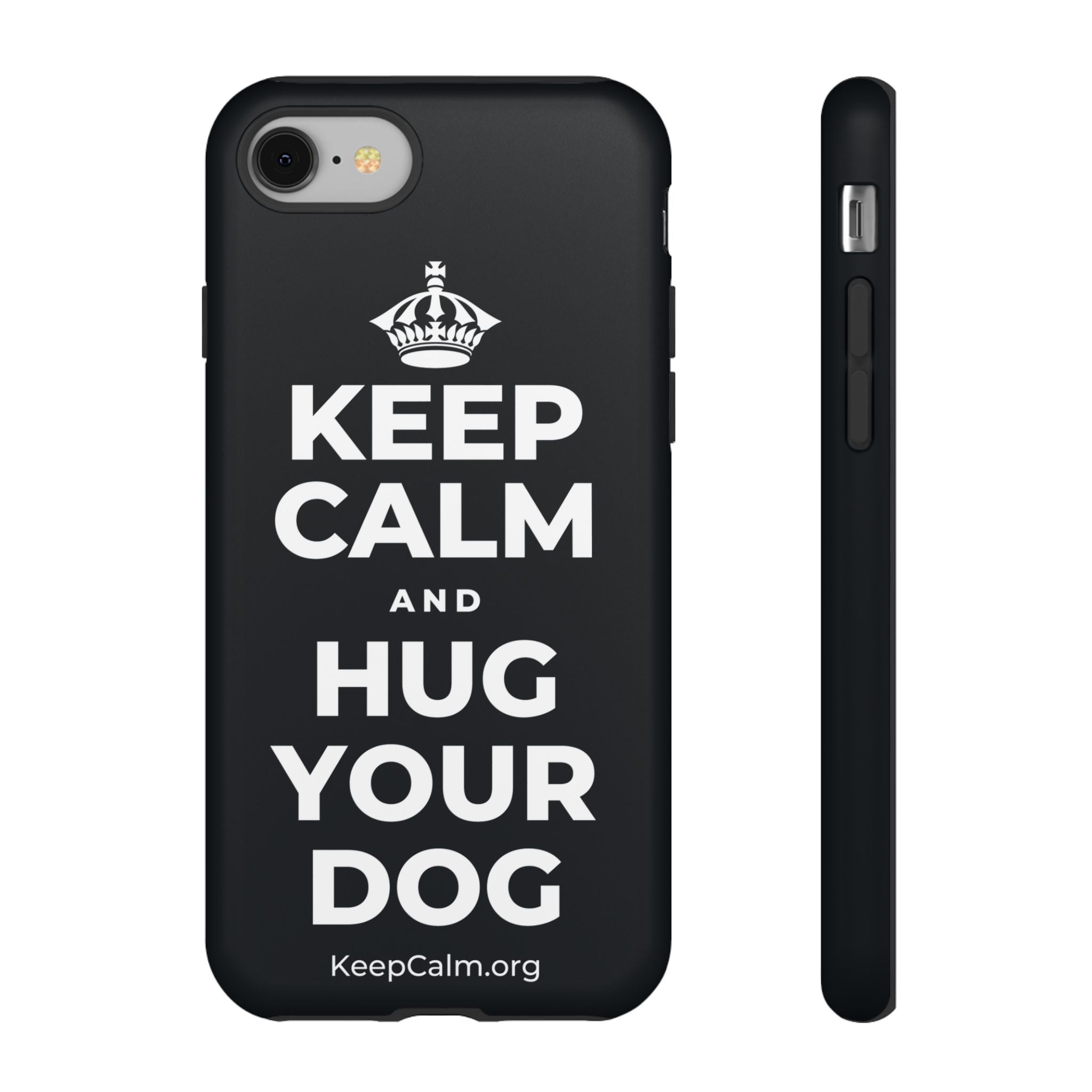 KEEP CALM AND HUG YOUR DOG Phone Case (Dark)