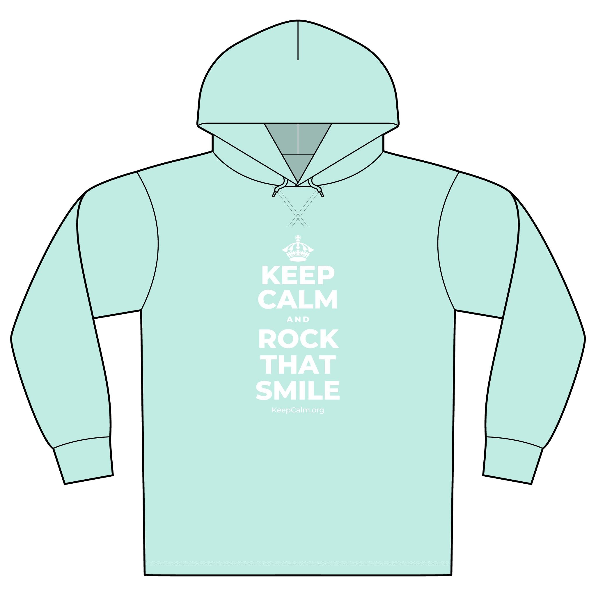 KEEP CALM AND ROCK THAT SMILE Organic Hoodie Tee