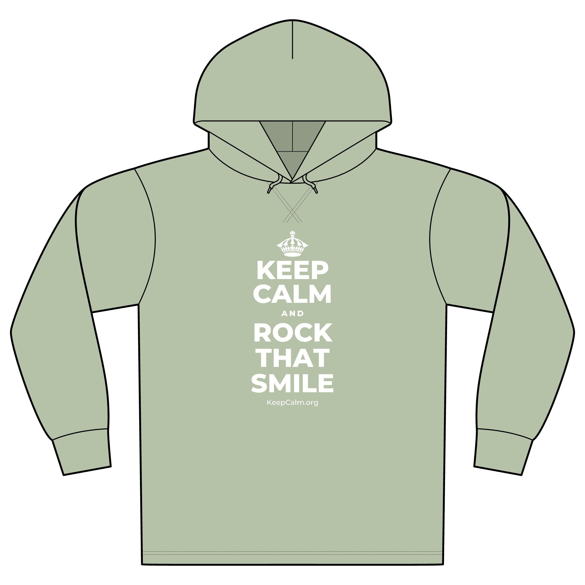 KEEP CALM AND ROCK THAT SMILE Organic Hoodie Tee