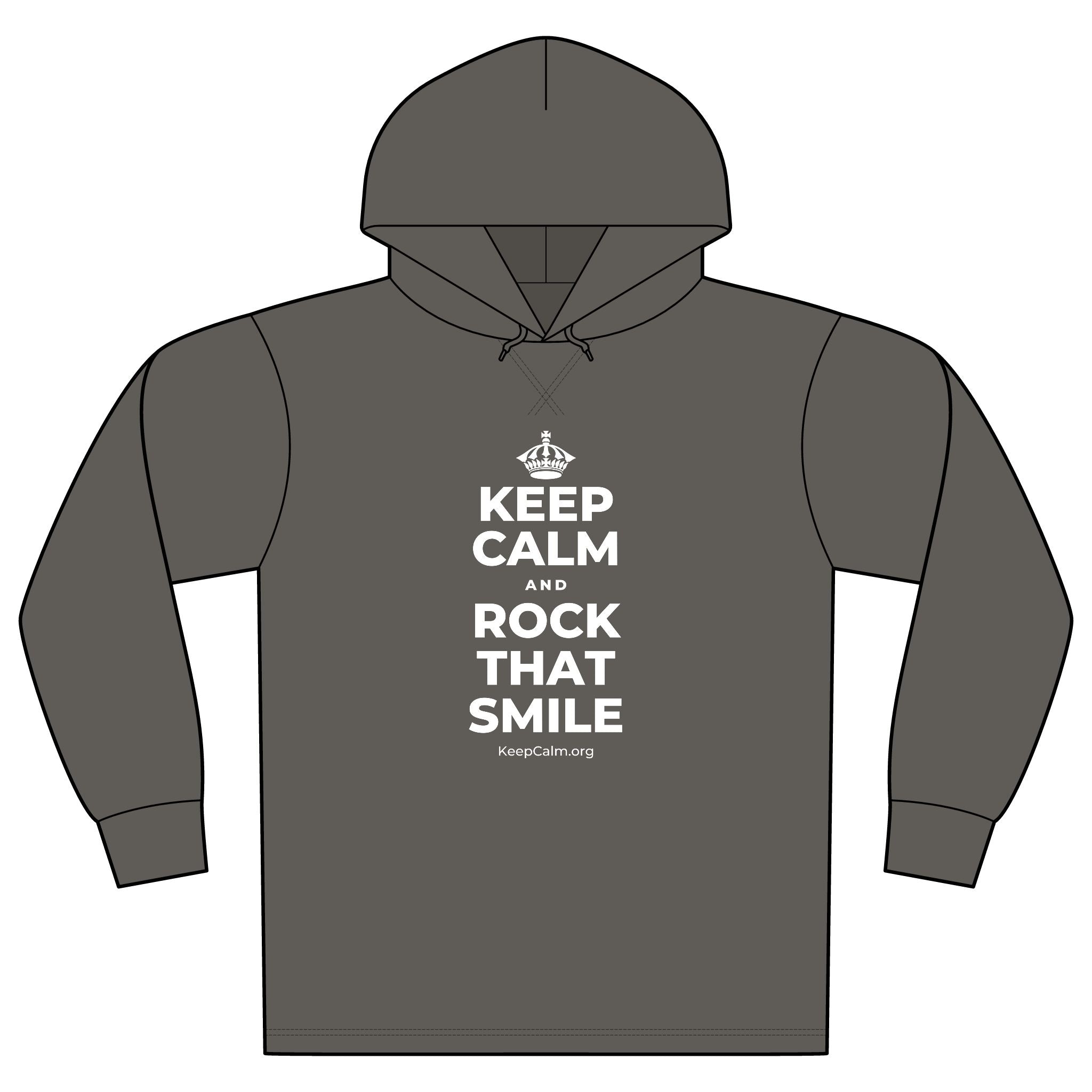 KEEP CALM AND ROCK THAT SMILE Organic Hoodie Tee