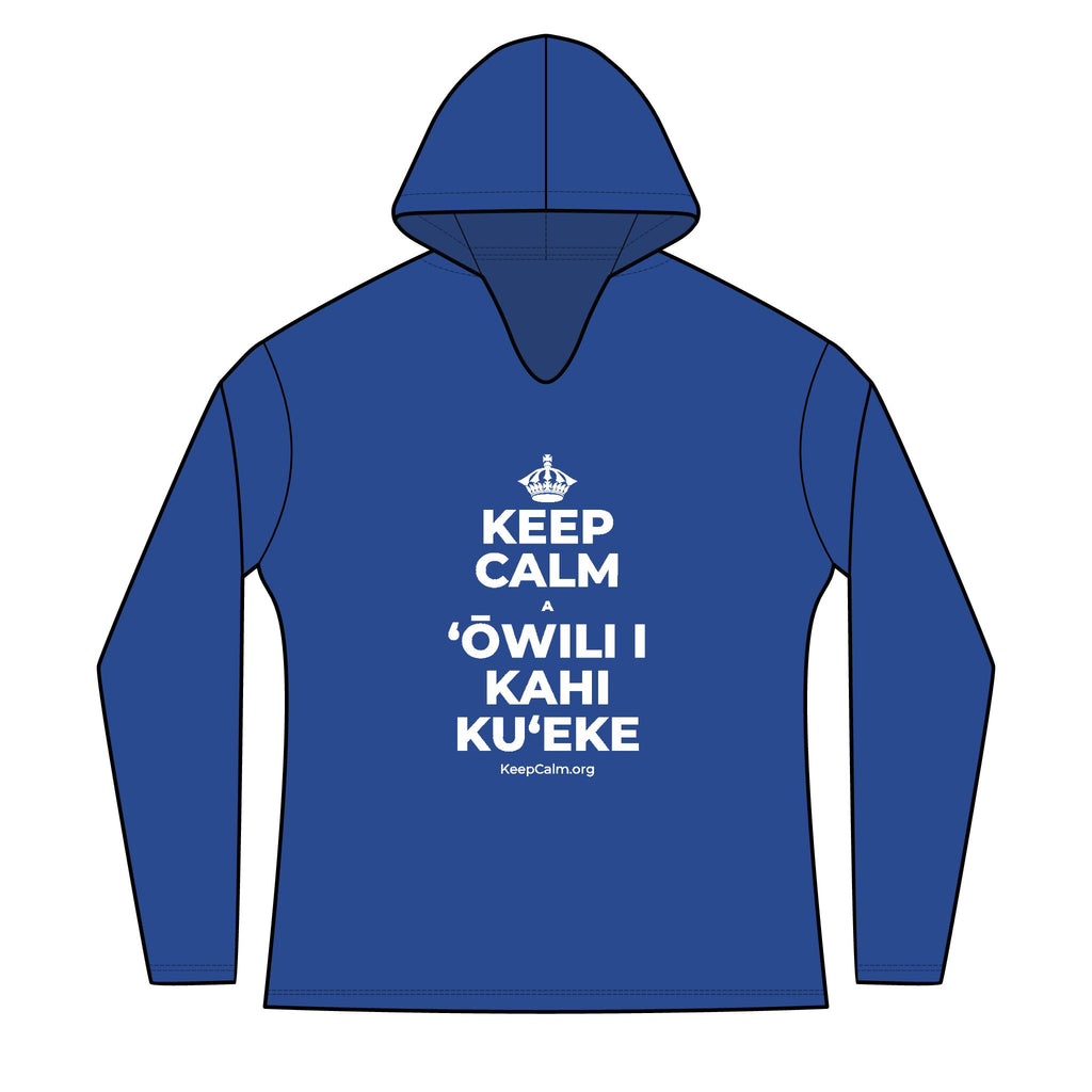 KEEP CALM A ʻŌWILI I KAHI KUʻEKE Women's Long Sleeve Hoodie