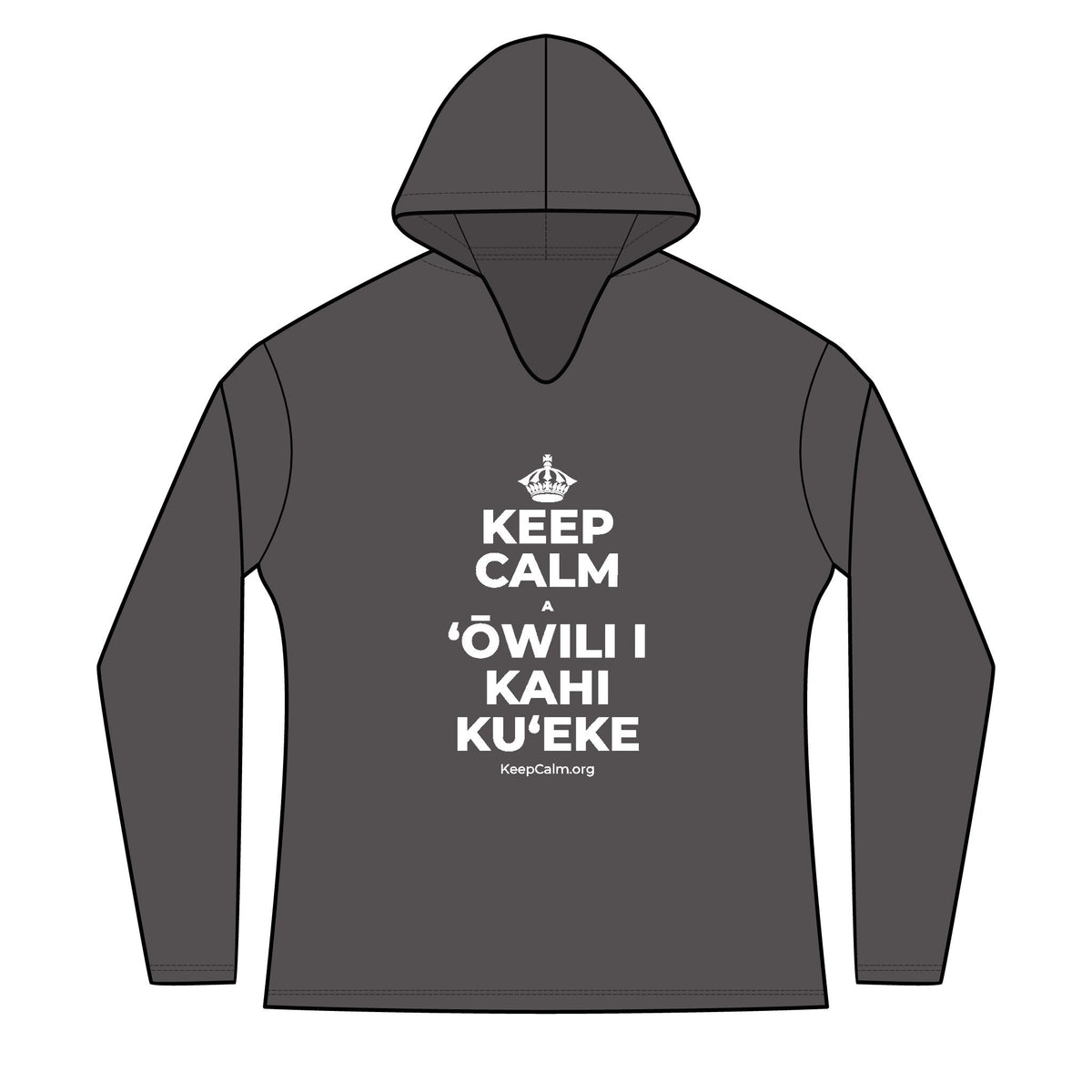 KEEP CALM A ʻŌWILI I KAHI KUʻEKE Women's Long Sleeve Hoodie