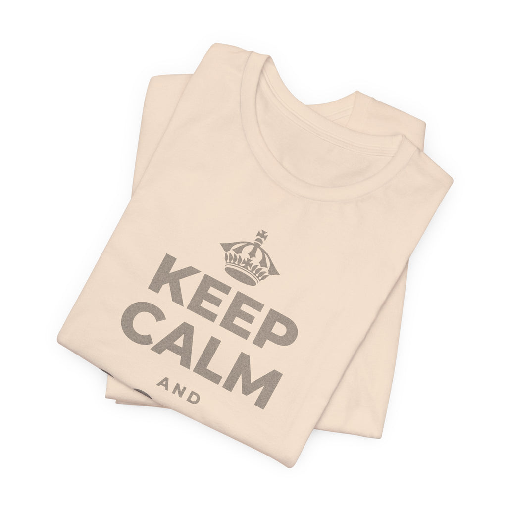 KEEP CALM AND জিনিসগুলো ঝরে যেতে দাও T-Shirt (Soft Cream–Heather Mauve)