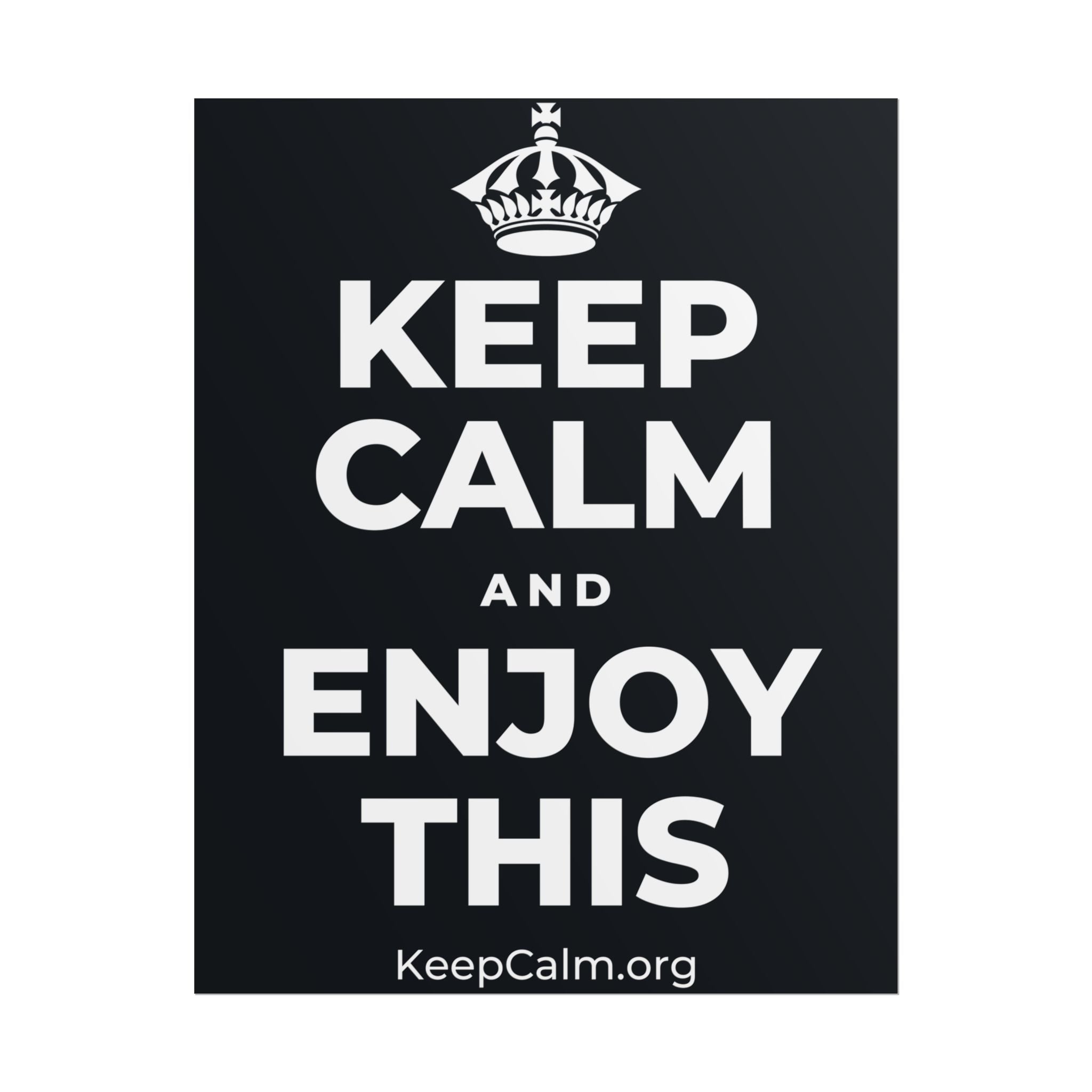 KEEP CALM AND ENJOY THIS Poster (Dark)