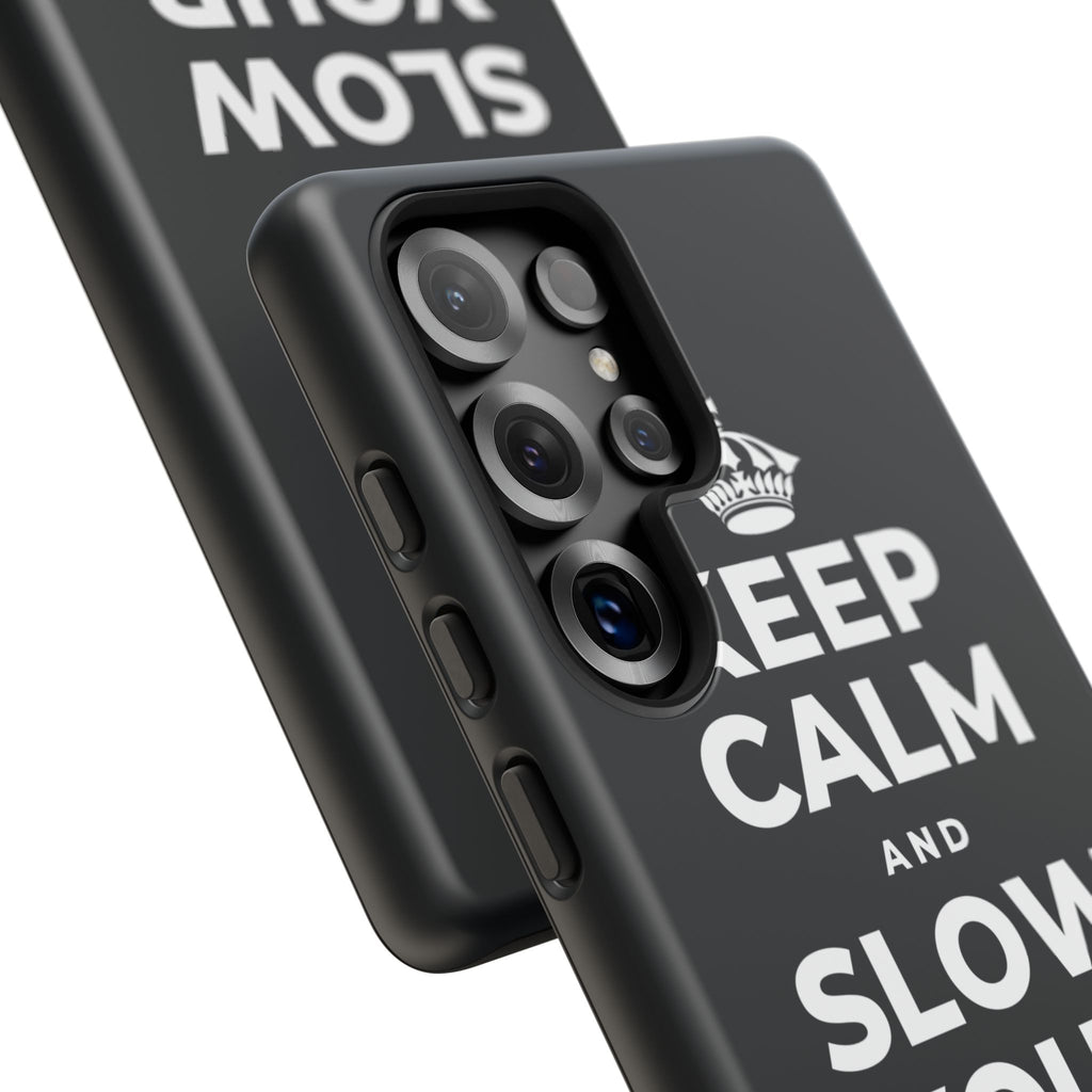 KEEP CALM AND SLOW YOUR SUMMER DAYS Phone Case (Dark)