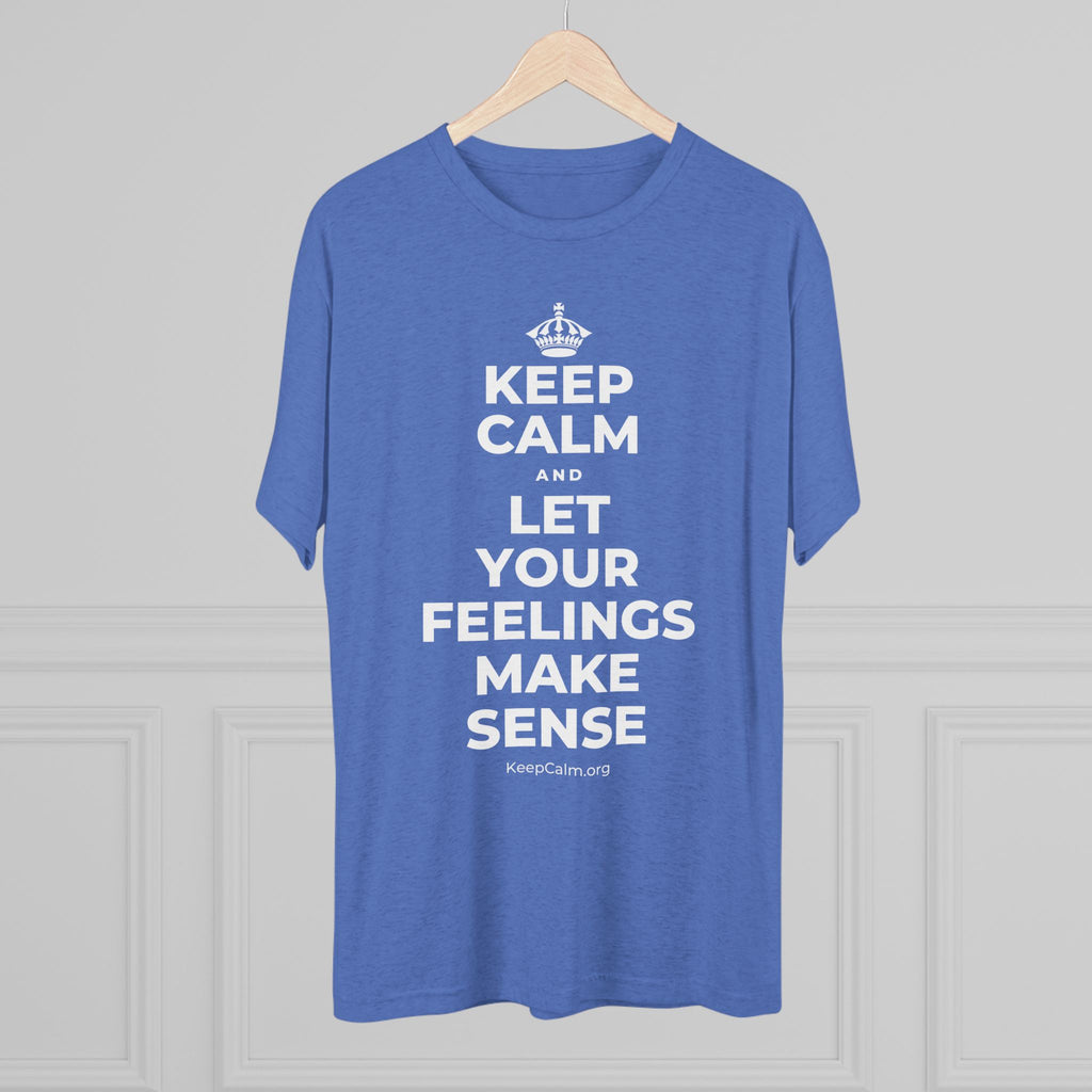 KEEP CALM AND LET YOUR FEELINGS MAKE SENSE Tri-Blend Tee