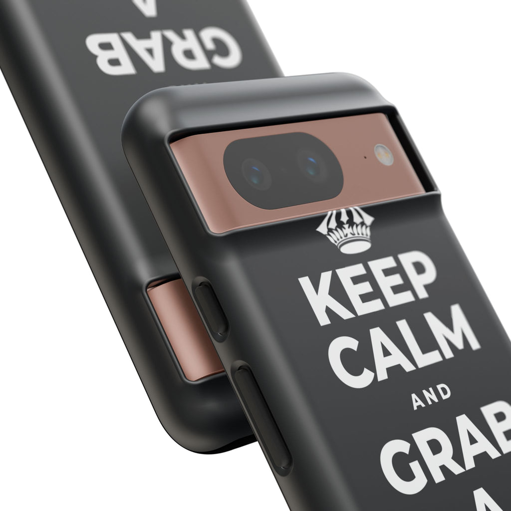 KEEP CALM AND GRAB A WARM DRINK Phone Case (Dark)