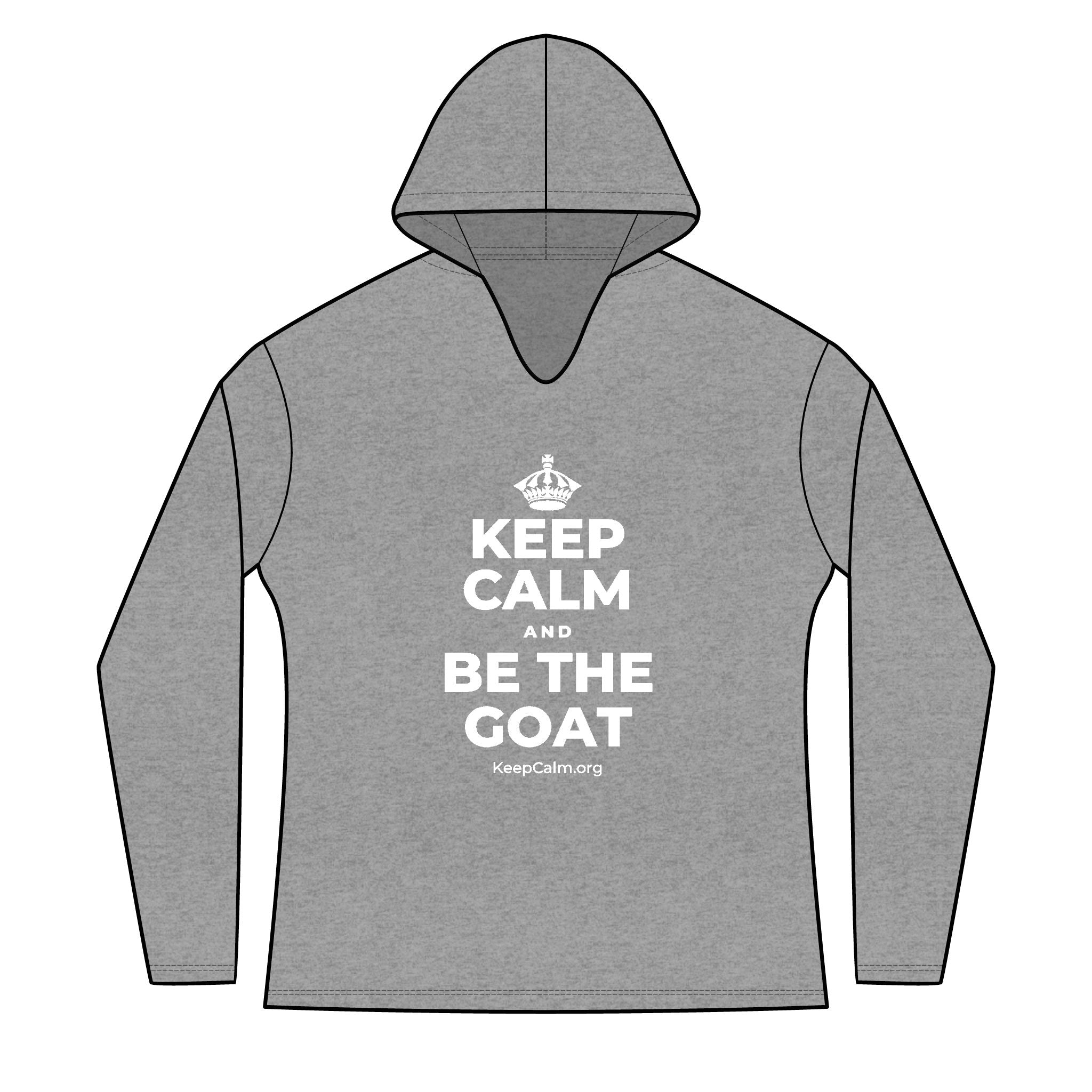 KEEP CALM AND BE THE GOAT Women's Long Sleeve Hoodie