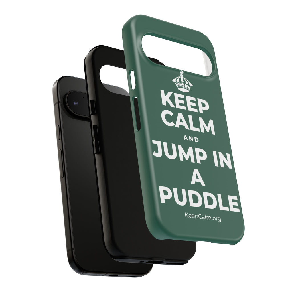 KEEP CALM AND JUMP IN A PUDDLE Phone Case