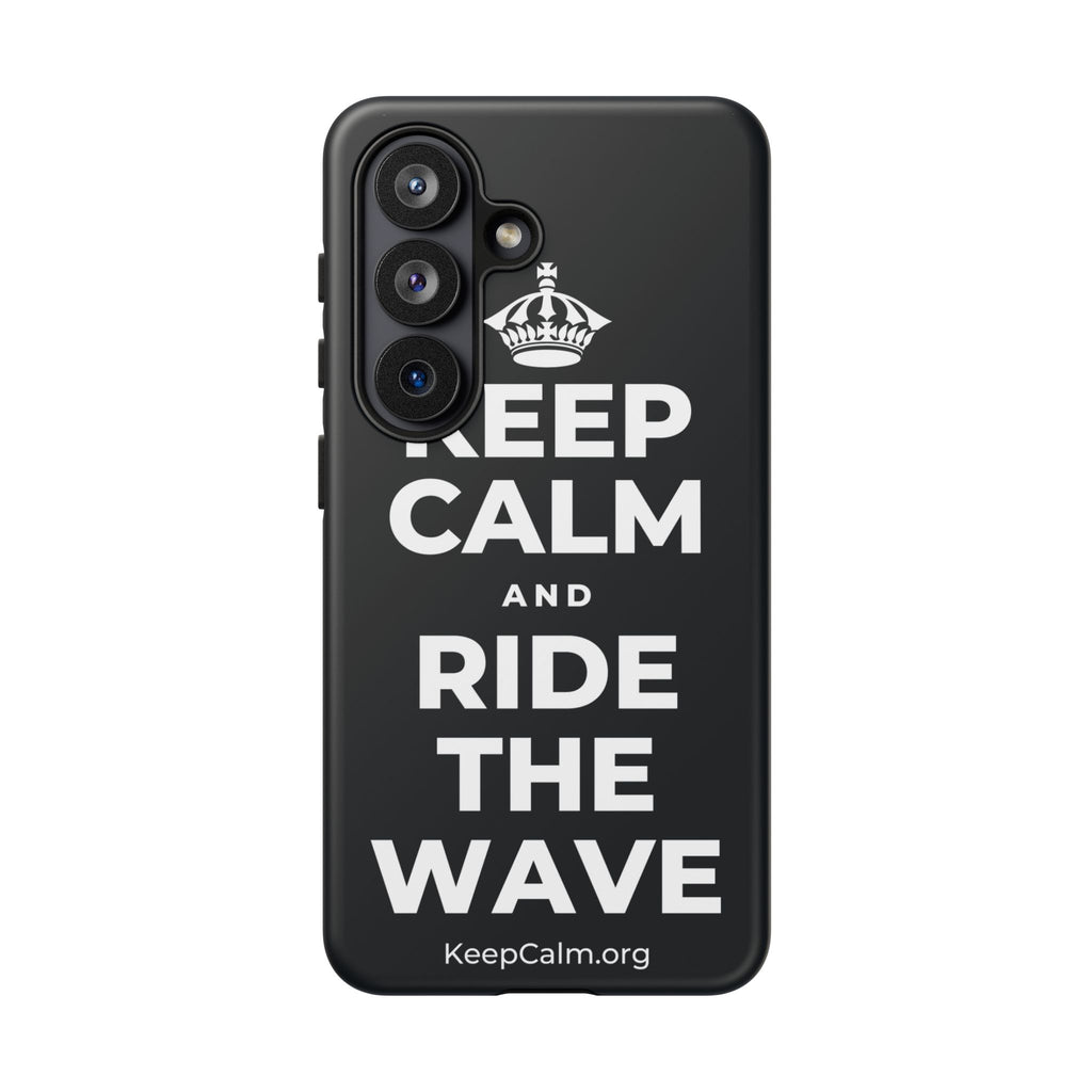 KEEP CALM AND RIDE THE WAVE Phone Case (Dark)