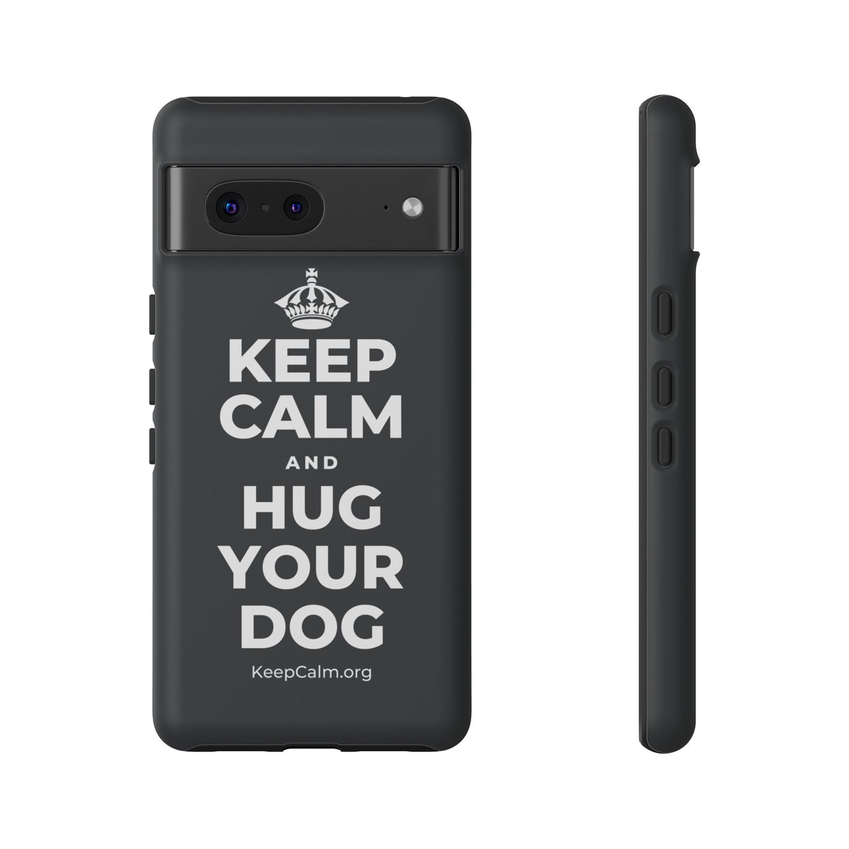 KEEP CALM AND HUG YOUR DOG Phone Case (Dark)
