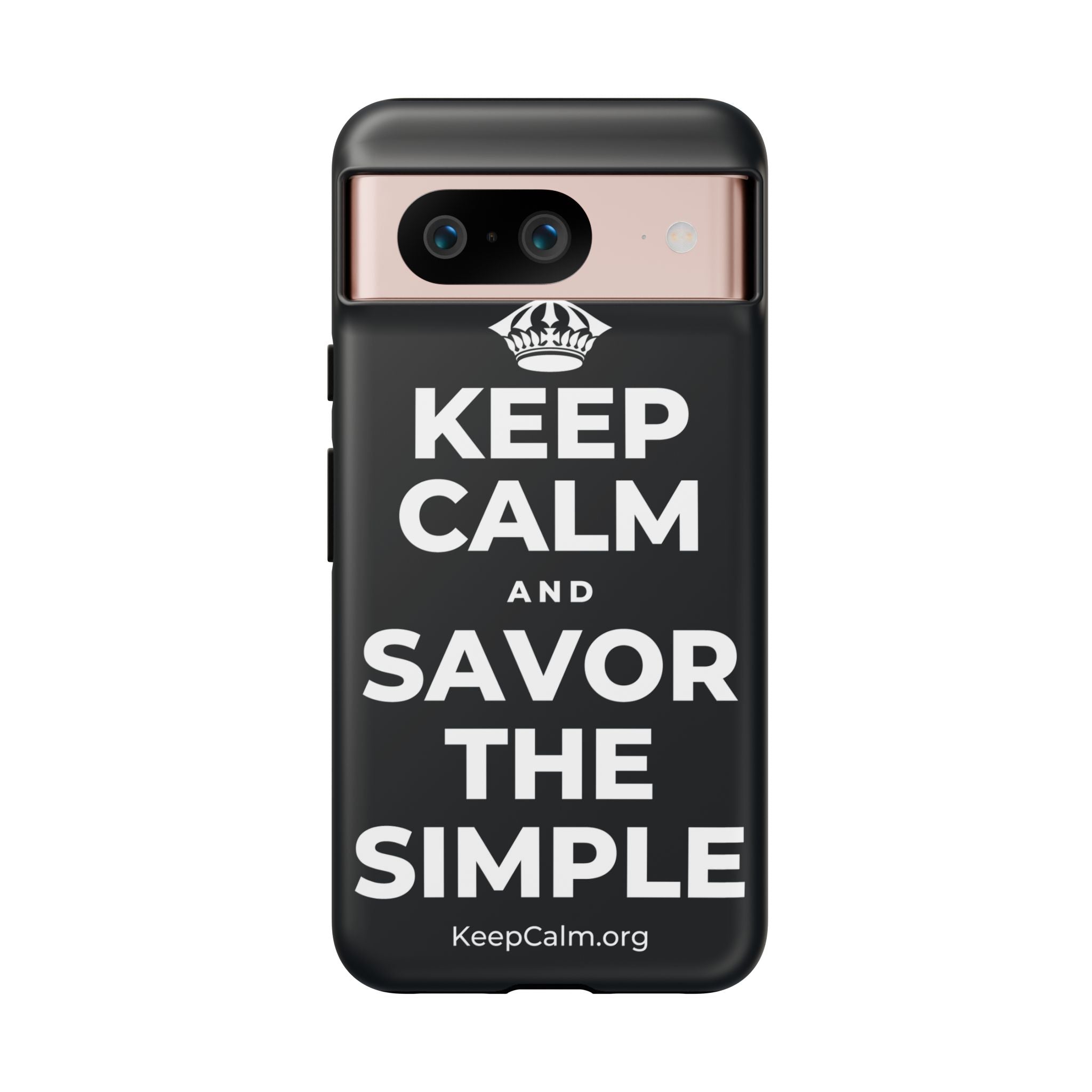 KEEP CALM AND SAVOR THE SIMPLE Phone Case (Dark)
