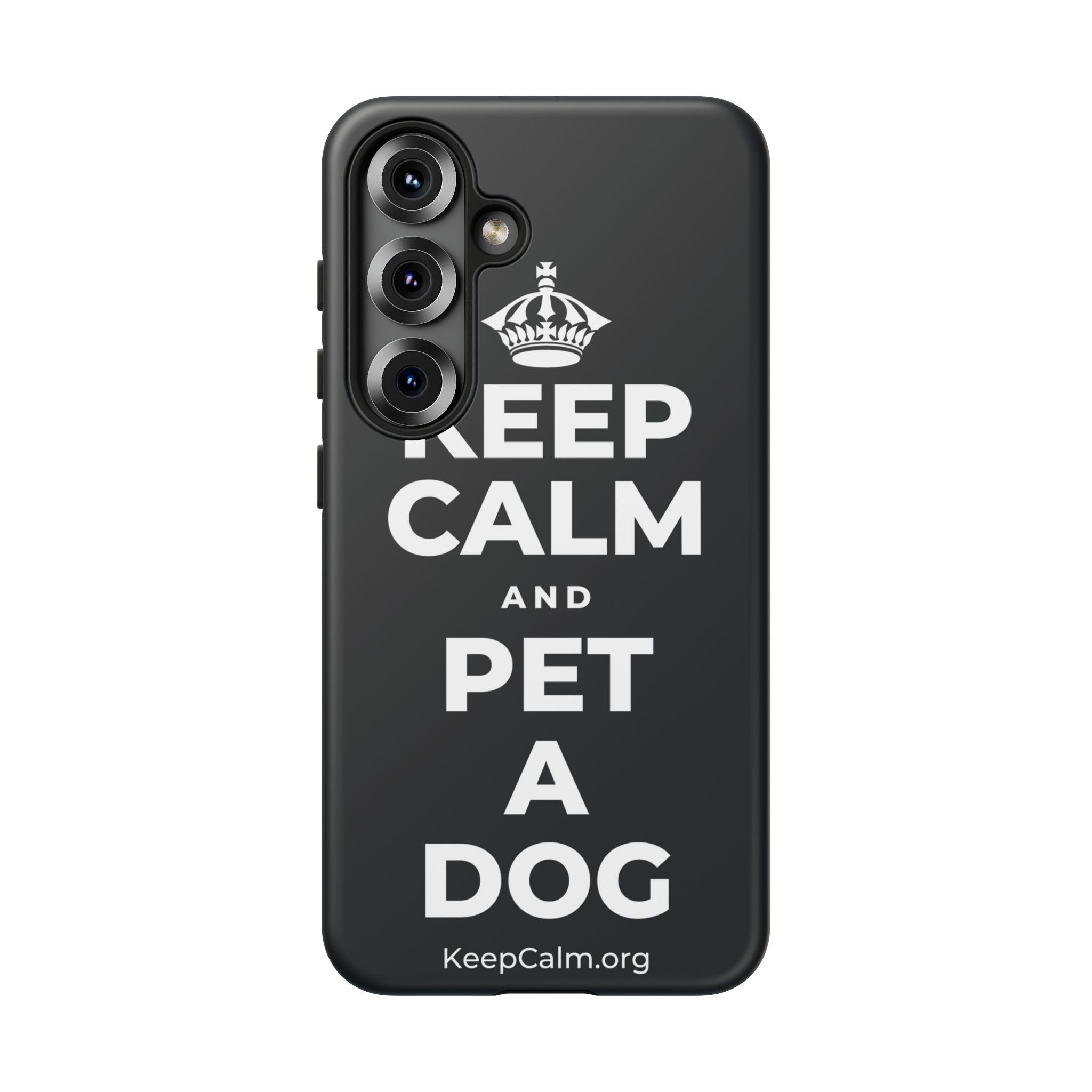 KEEP CALM AND PET A DOG Phone Case (Dark)