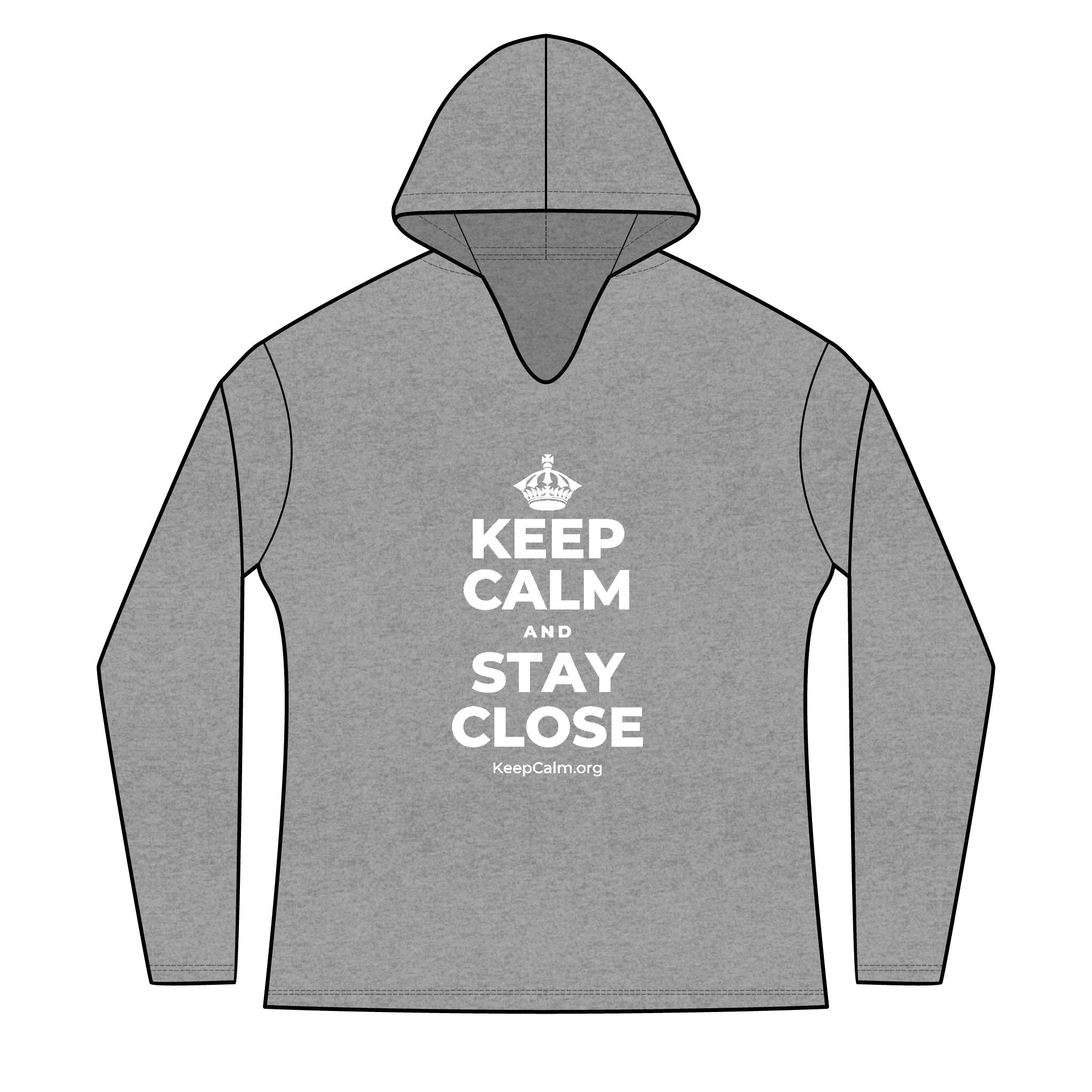 KEEP CALM AND STAY CLOSE Women's Long Sleeve Hoodie