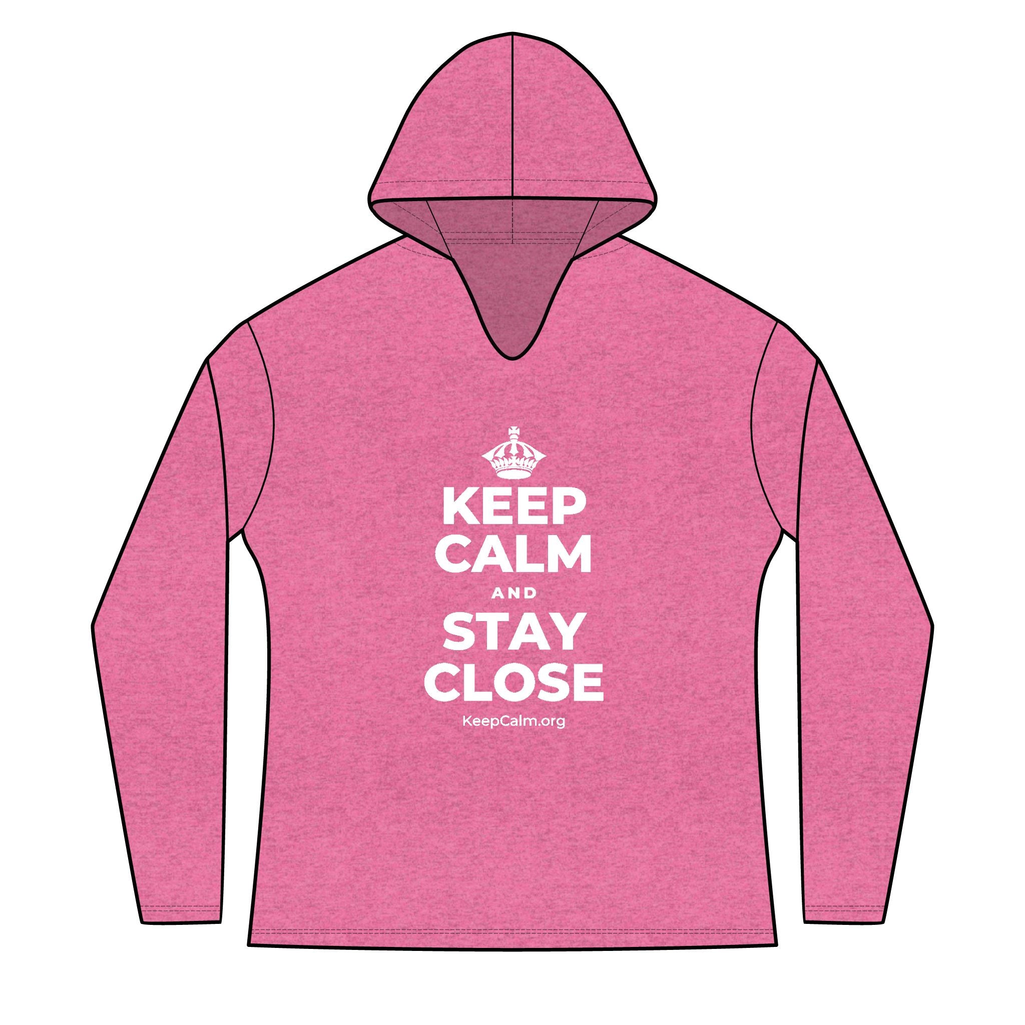 KEEP CALM AND STAY CLOSE Women's Long Sleeve Hoodie