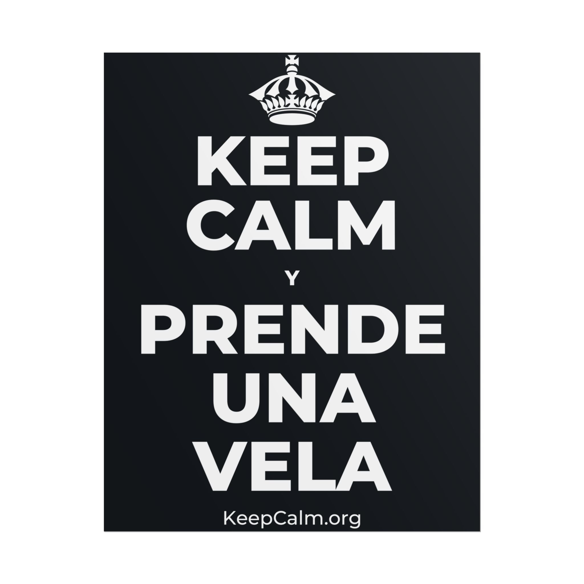 KEEP CALM Y PRENDE UNA VELA Poster (Dark)