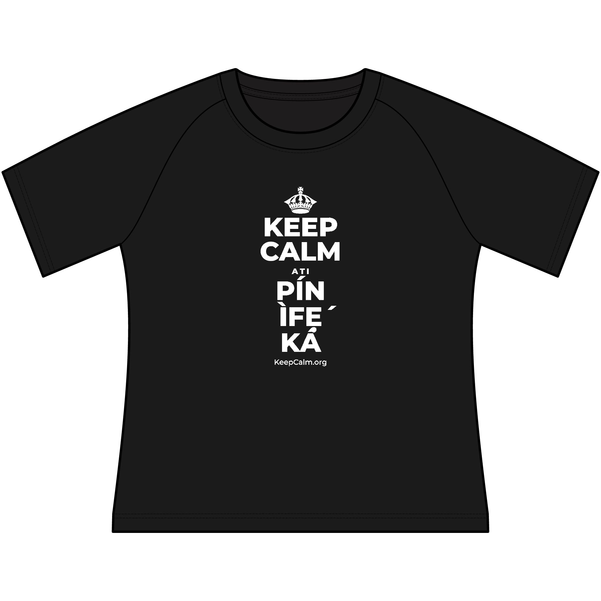KEEP CALM ATI PÍN ÌFẸ́ KÁ Women's Raglan Tee