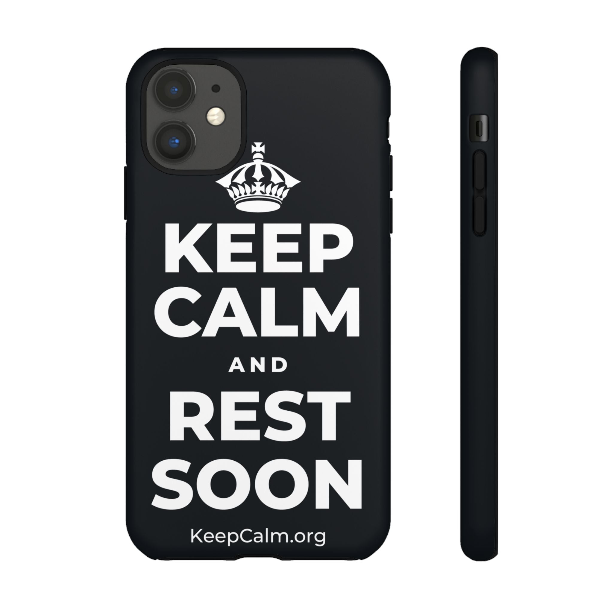 KEEP CALM AND REST SOON Phone Case (Dark)
