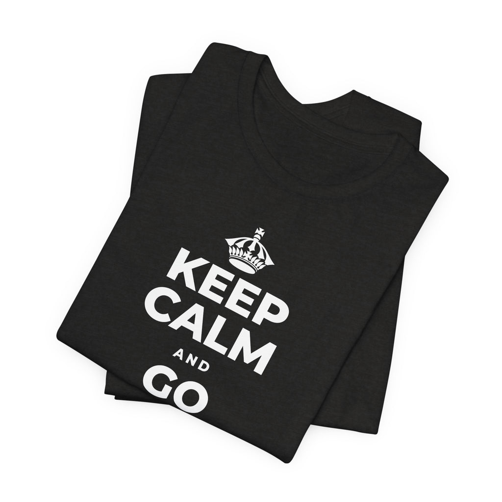 KEEP CALM AND GO GENTLE ON MONDAY T-Shirt (Soft Cream–Heather Mauve)
