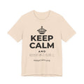 KEEP CALM AND 相信好事正在路上 T-Shirt (Soft Cream–Heather Mauve)