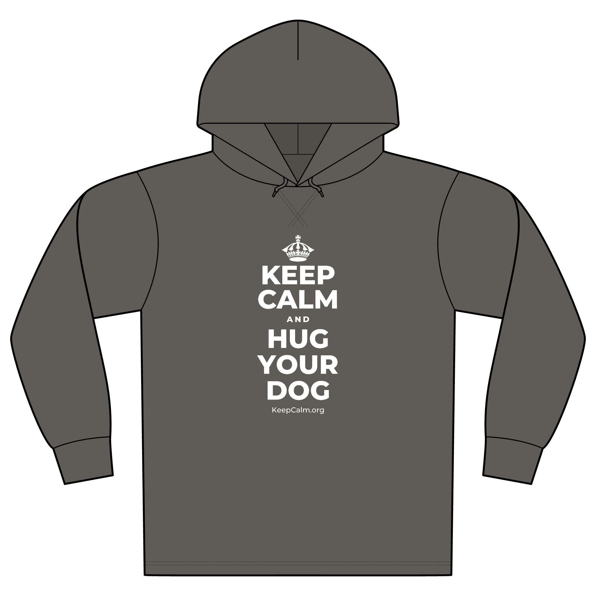 KEEP CALM AND HUG YOUR DOG Organic Hoodie Tee