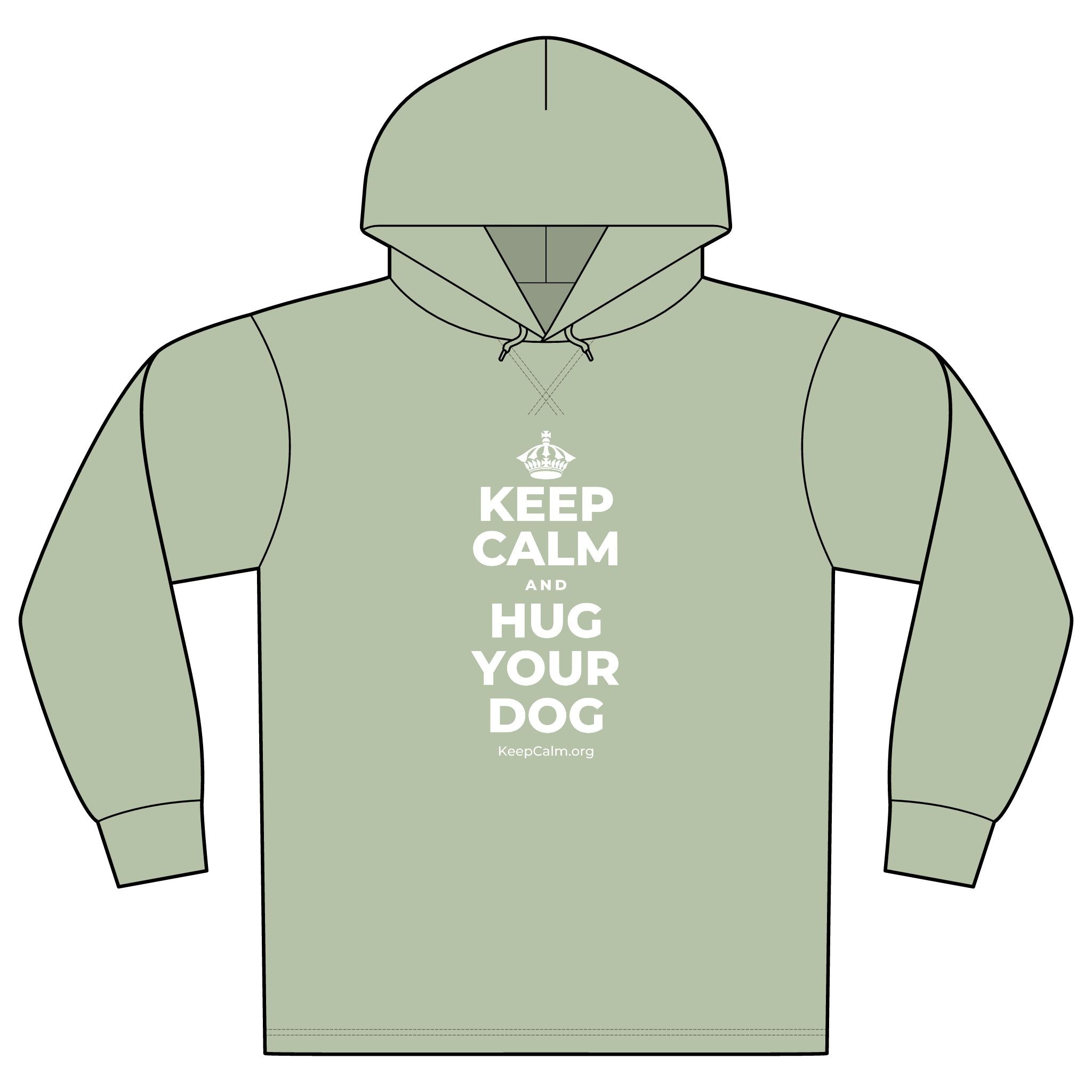 KEEP CALM AND HUG YOUR DOG Organic Hoodie Tee
