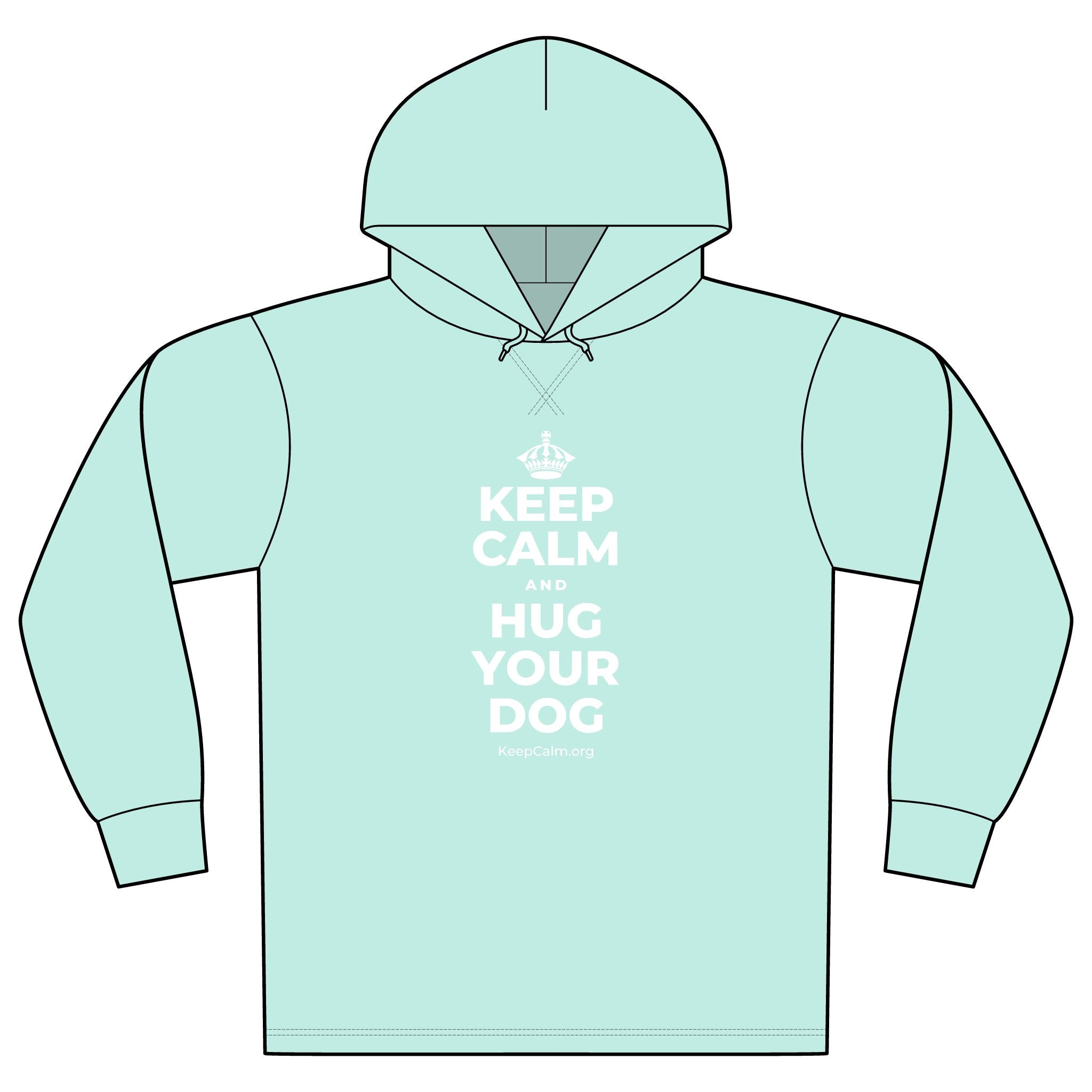 KEEP CALM AND HUG YOUR DOG Organic Hoodie Tee